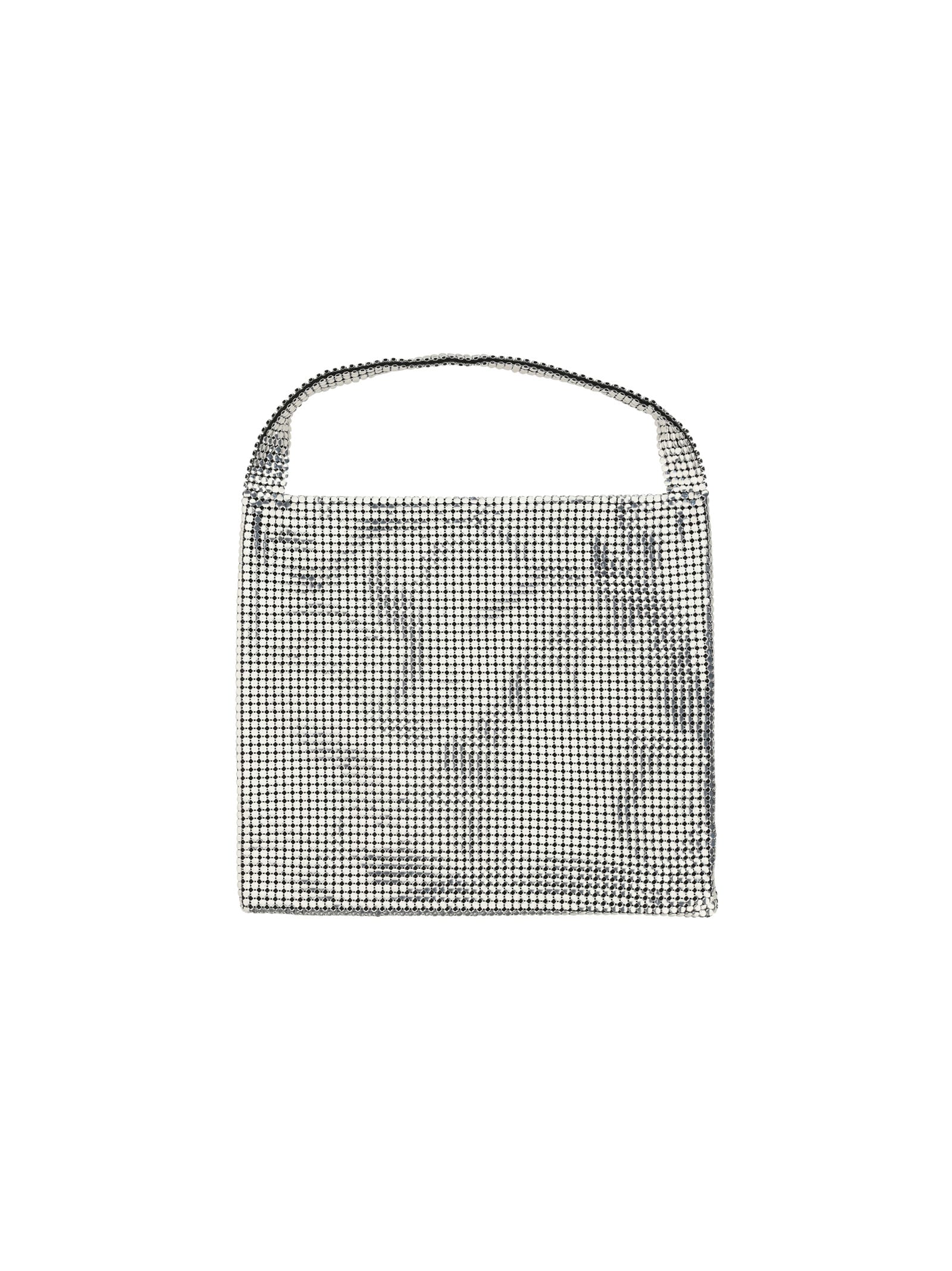 Paco Rabanne Pixel Tote Bag In Silver