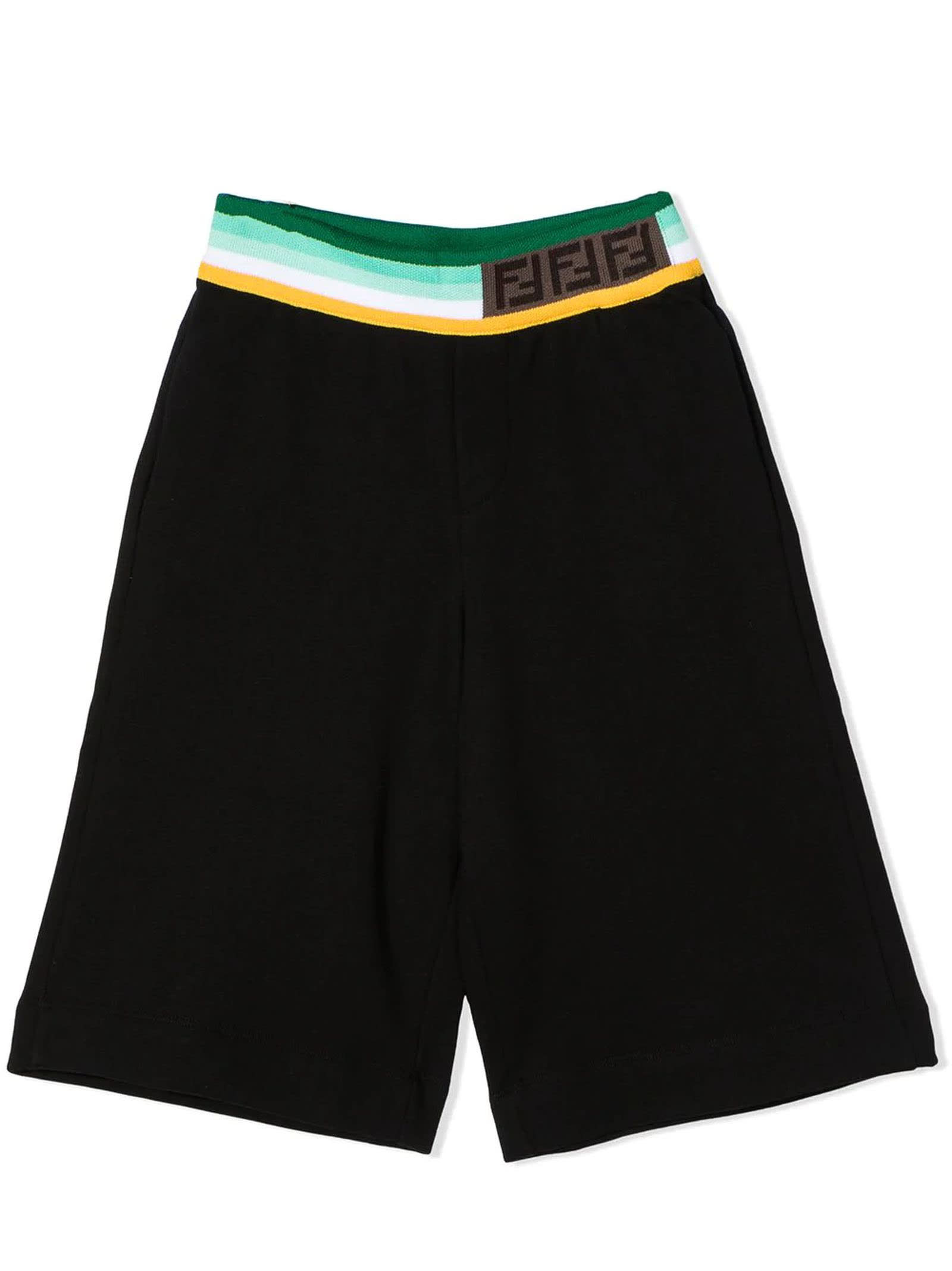 Fendi Black Cotton Shorts