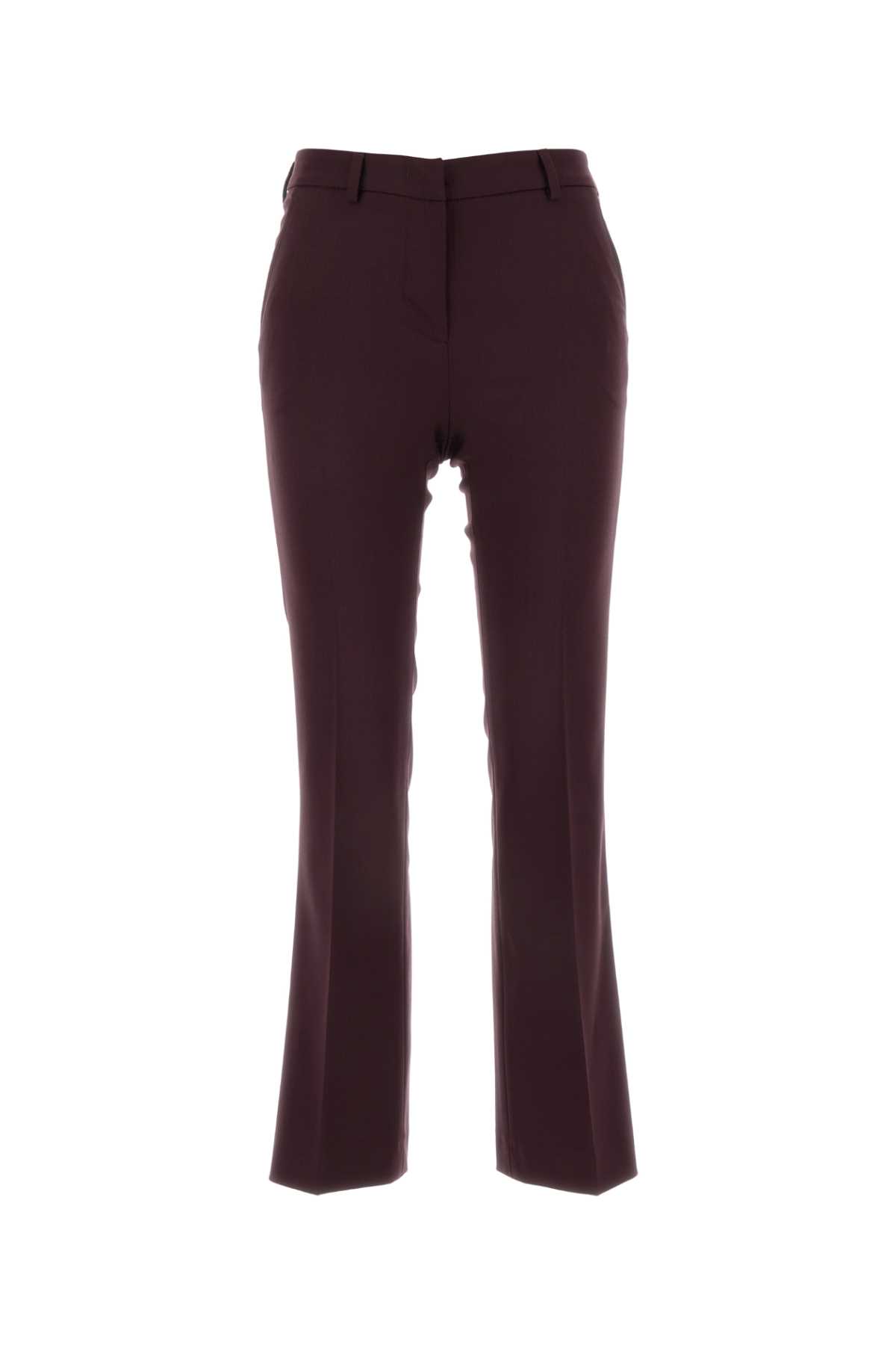 Shop Pt Torino Plum Stretch Wool Jaine Pant In Bordeaux