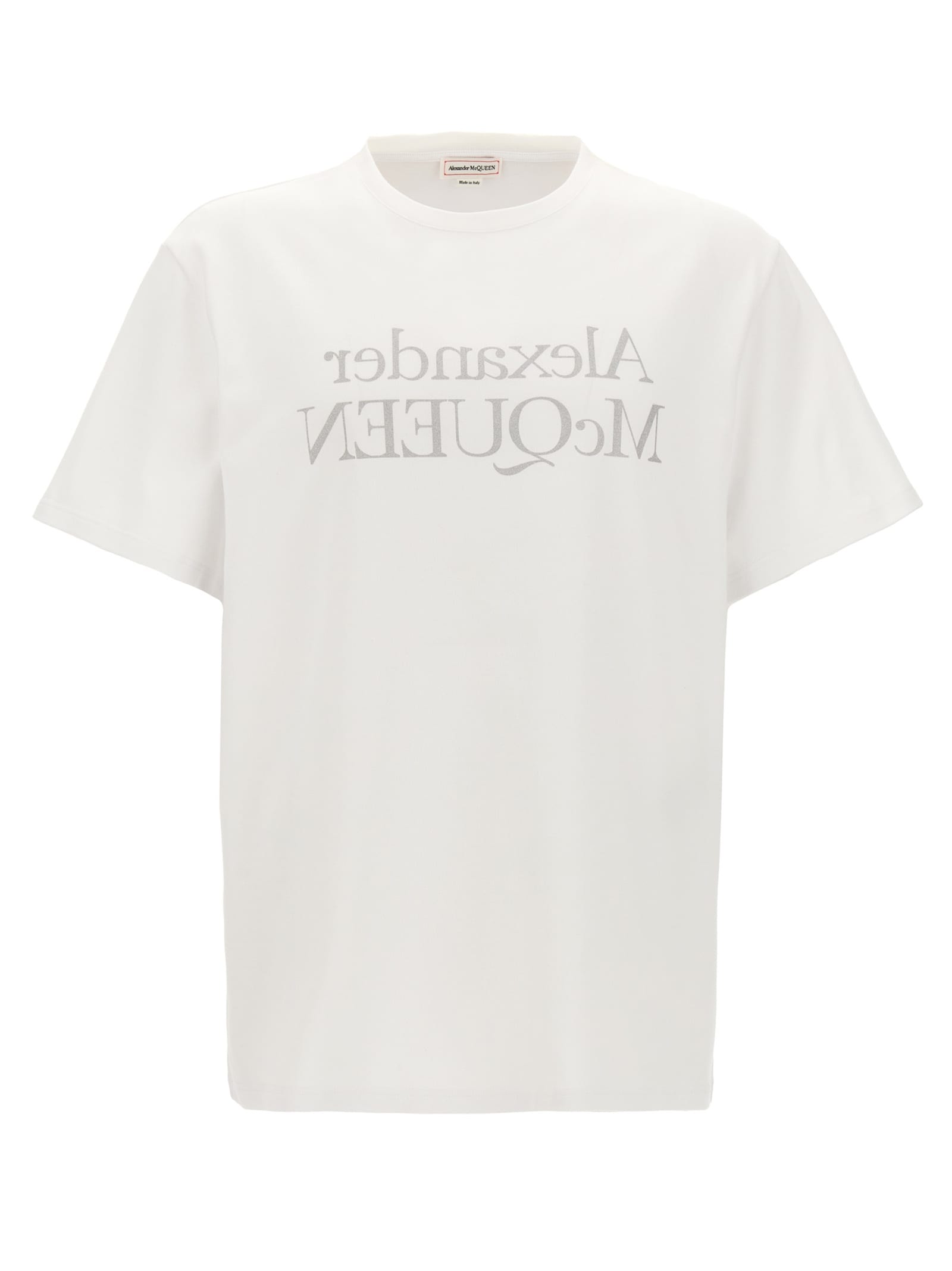 Shop Alexander Mcqueen Logo Print T-shirt In White