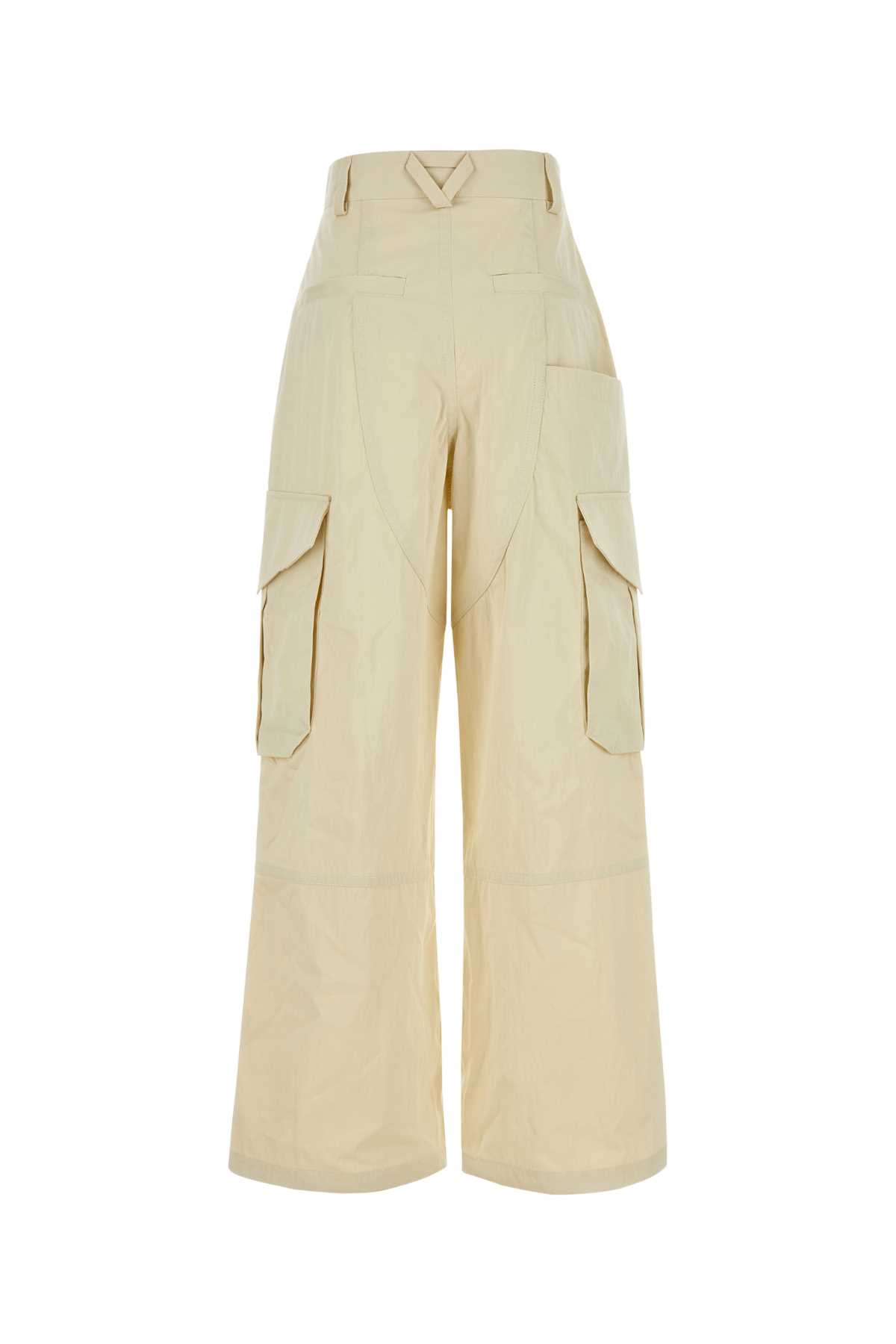 Shop Bottega Veneta Sand Cotton Blend Cargo Pant In Seasalt