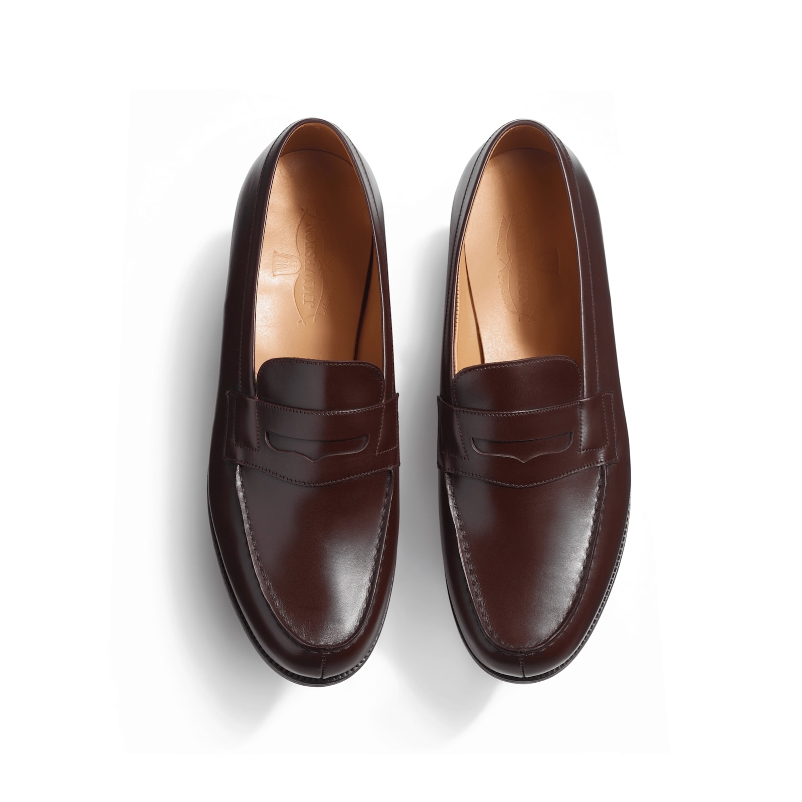 Shop Jm Weston 180 Loafer In Dark Brown