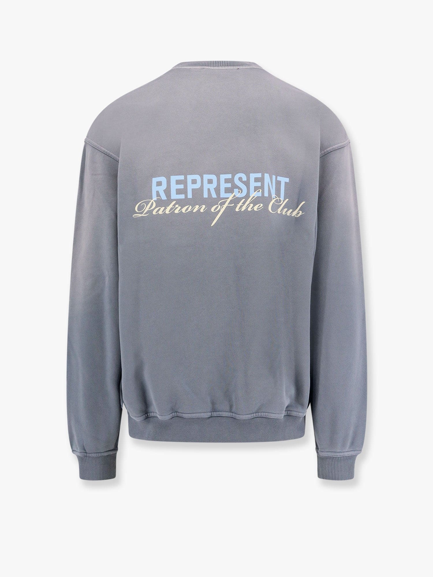 Shop Represent Patron Of The Club Washed Cotton Sweatshirt In Grey