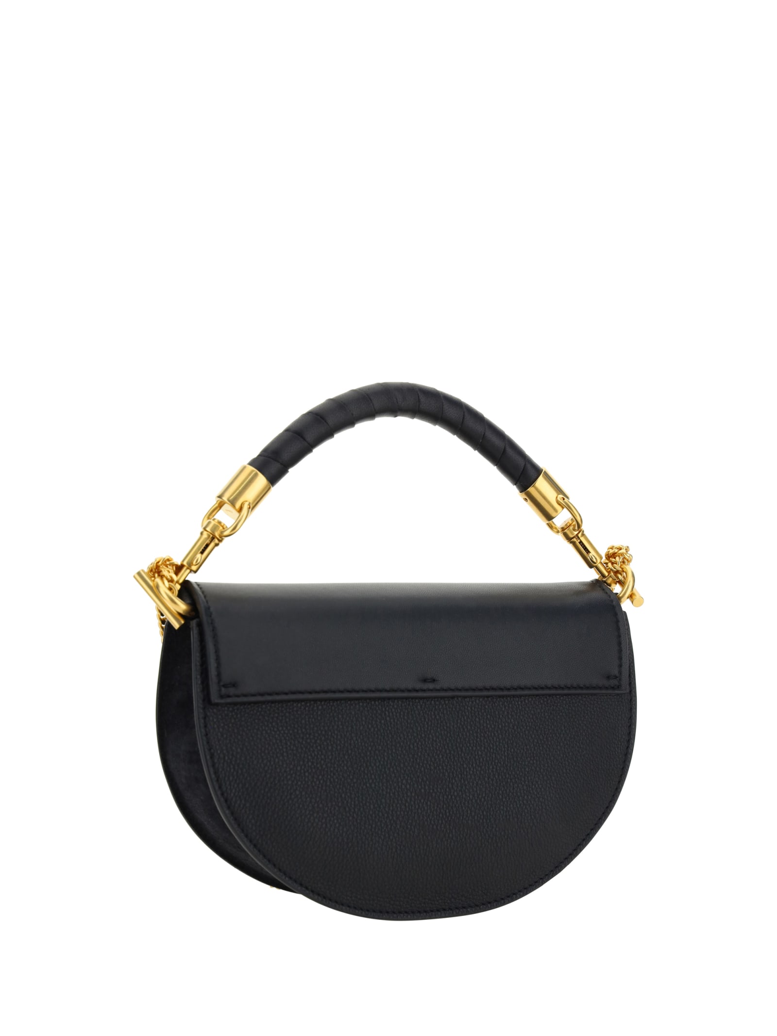 Shop Chloé Marcie Handbag In Black