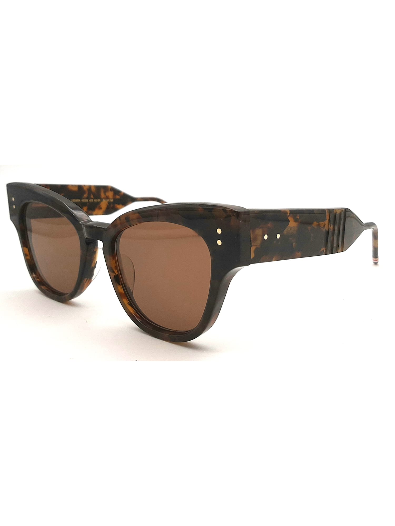 Shop Thom Browne Ues925a/g0002 Sunglasses In Dark Brown