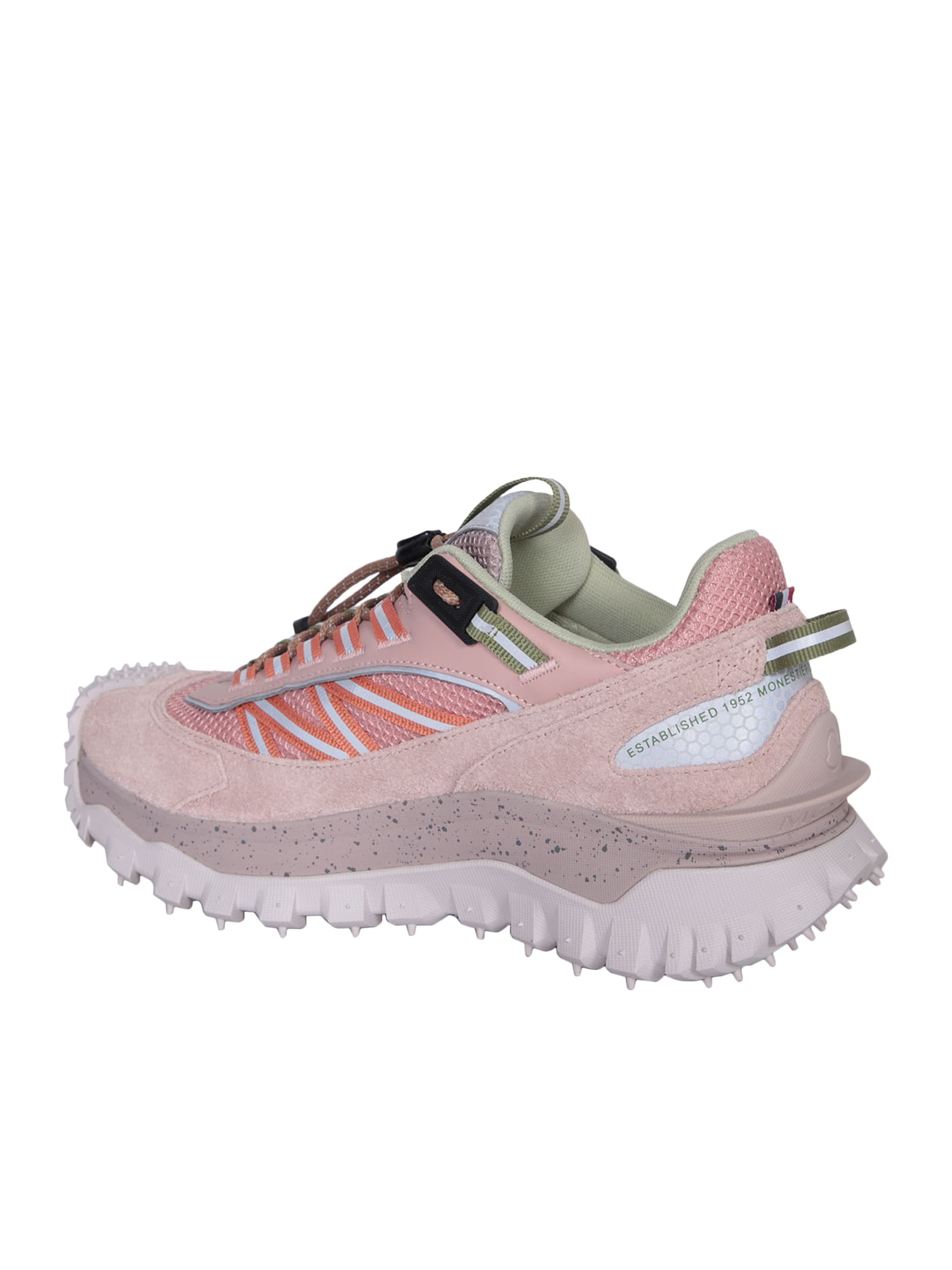 Shop Moncler Runner Trailgrip Pink Sneakers