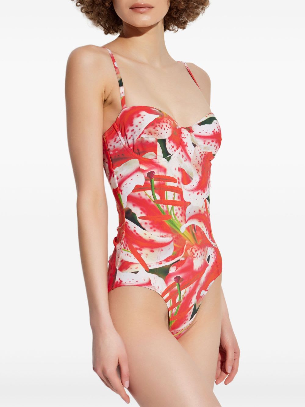 Tory Burch Printed Swimsuit In Purple