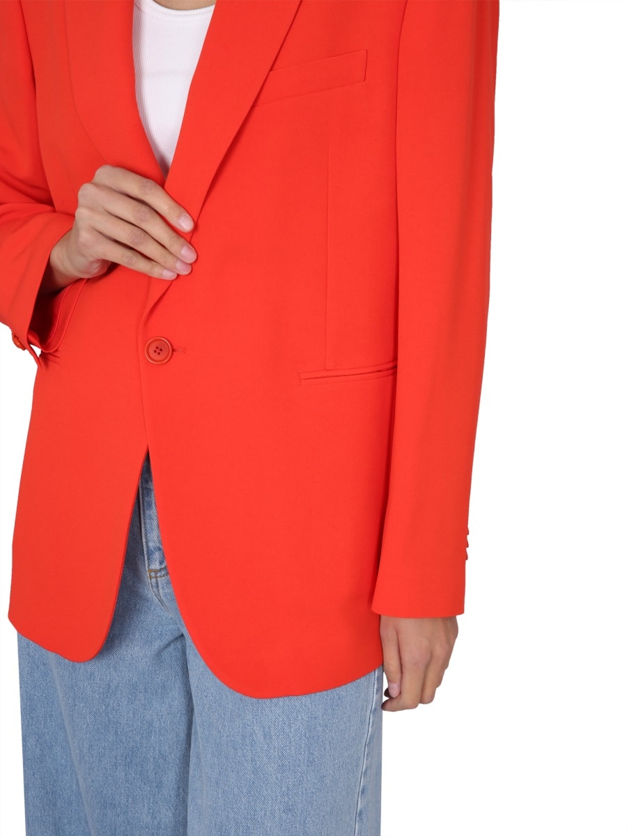 Shop Aspesi Single-breasted Blazer In Orange
