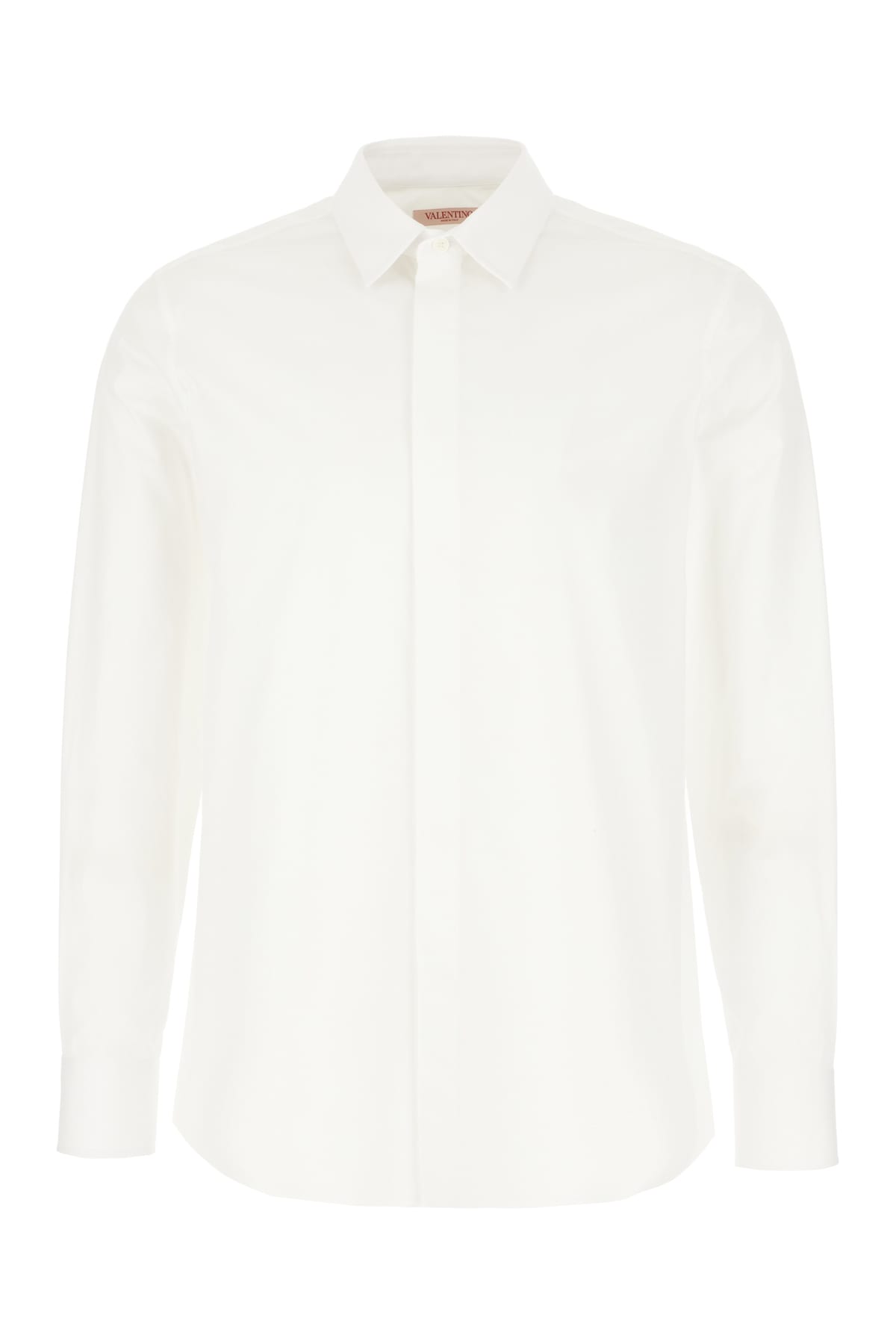 Valentino White Poplin Shirt In Bianco