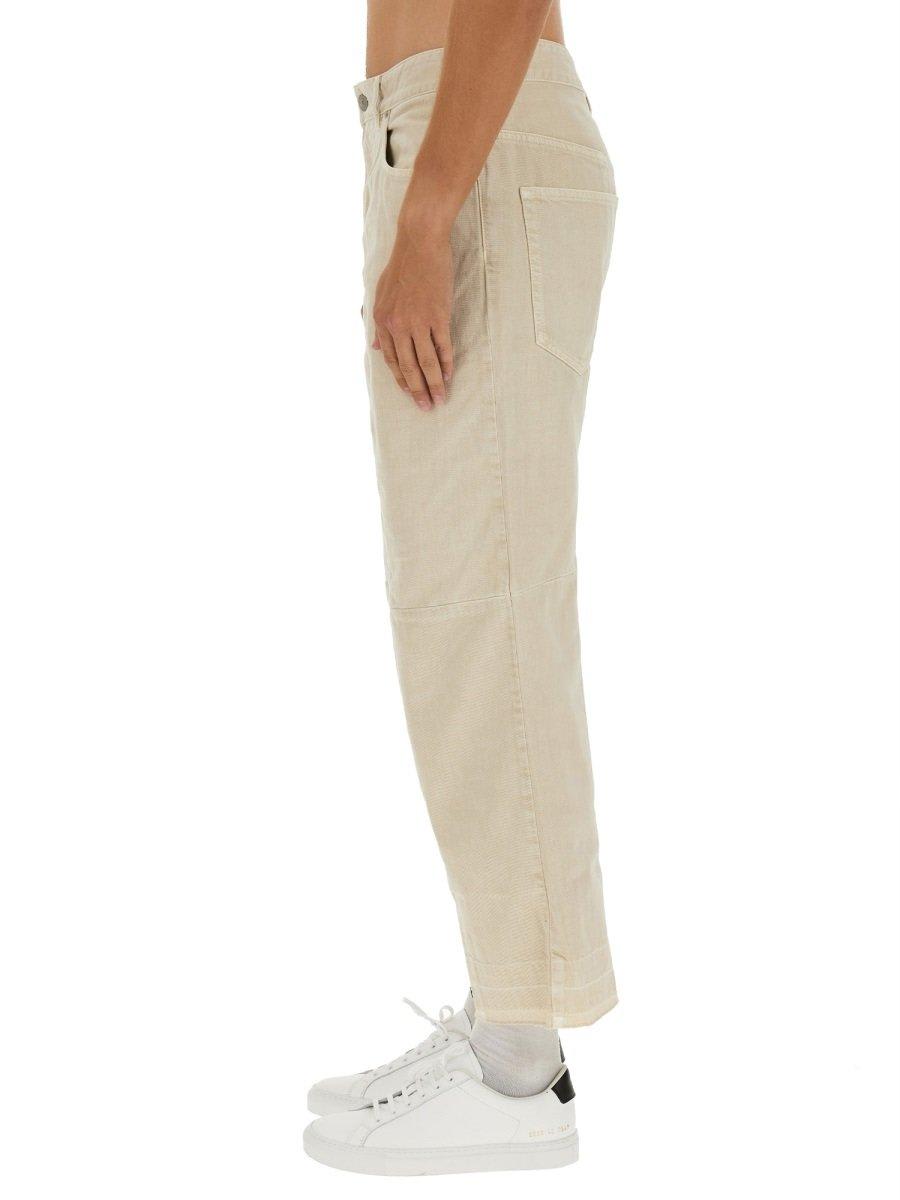 Shop Isabel Marant Javi Straight Leg Trousers In Powder