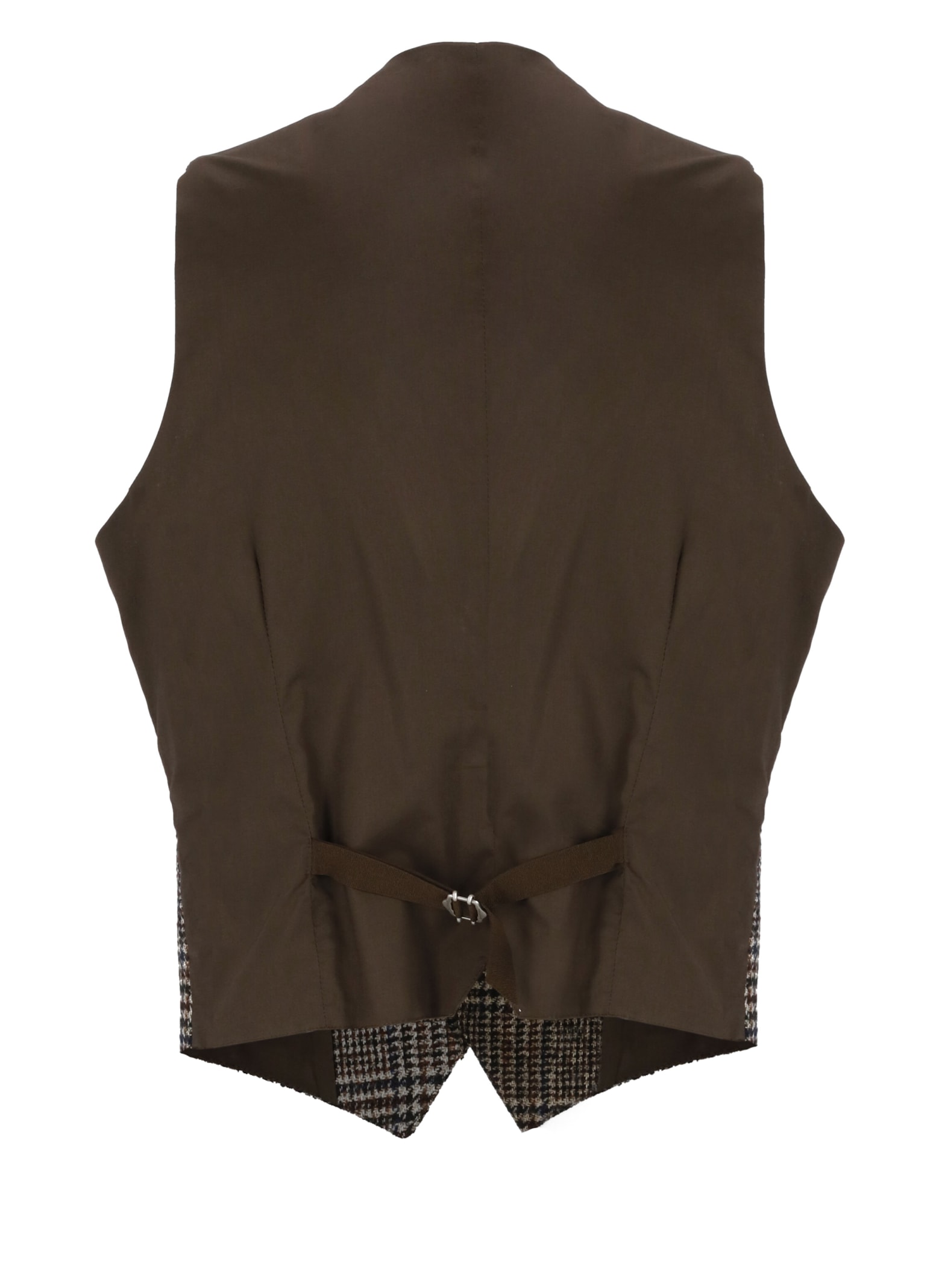 Shop Tagliatore Wool And Alpaca Gilet In Brown