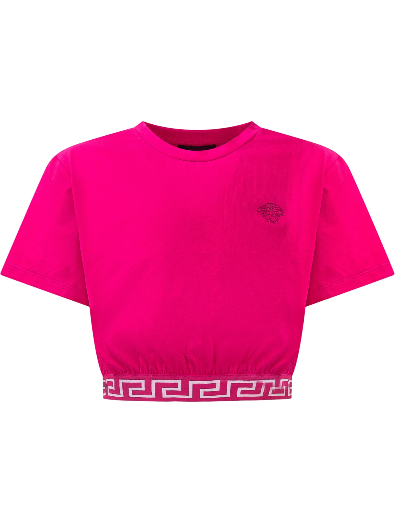 Versace Kids' Medusa T-shirt In Fuxia