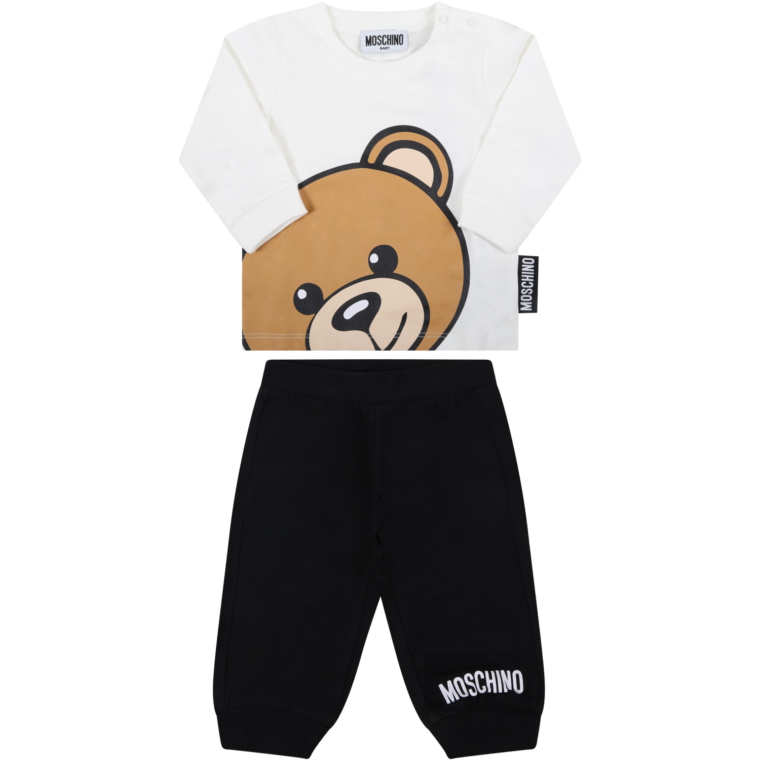 Moschino Multicolor Suit For Baby Kids With Teddy Bear