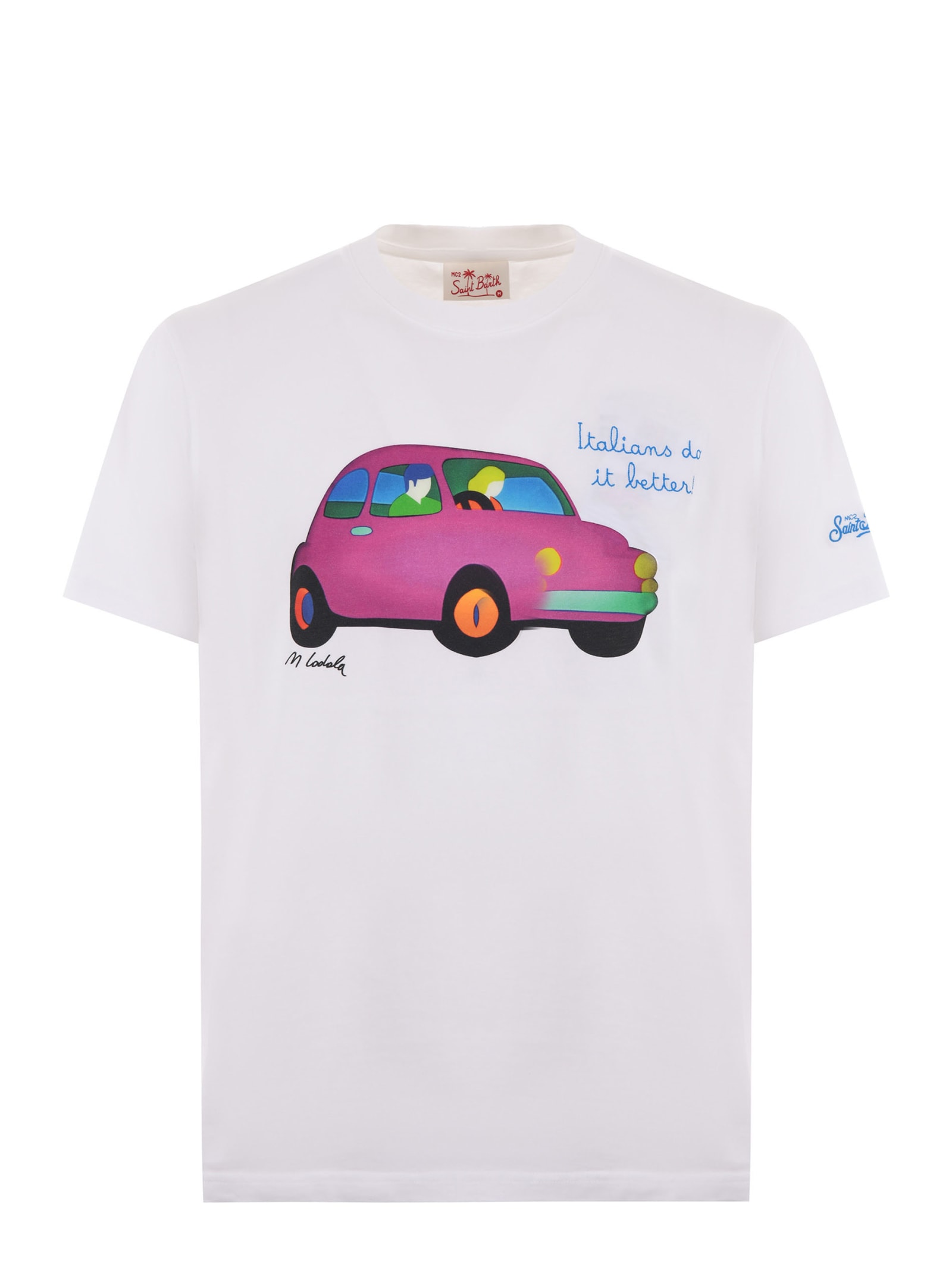 Shop Mc2 Saint Barth T-shirt In White