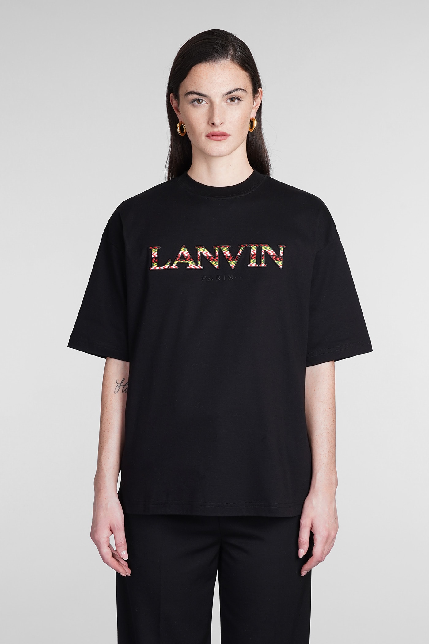 Shop Lanvin T-shirt In Black Cotton