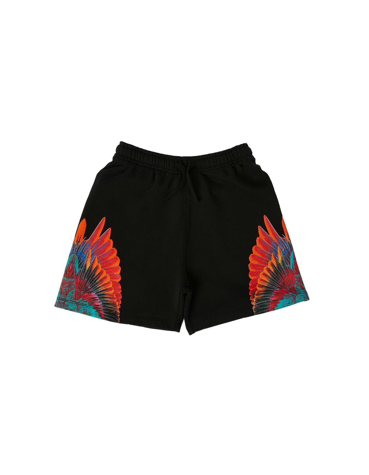 Marcelo Burlon County Of Milan Wings Printed Nylon Swim Shorts In Nero
