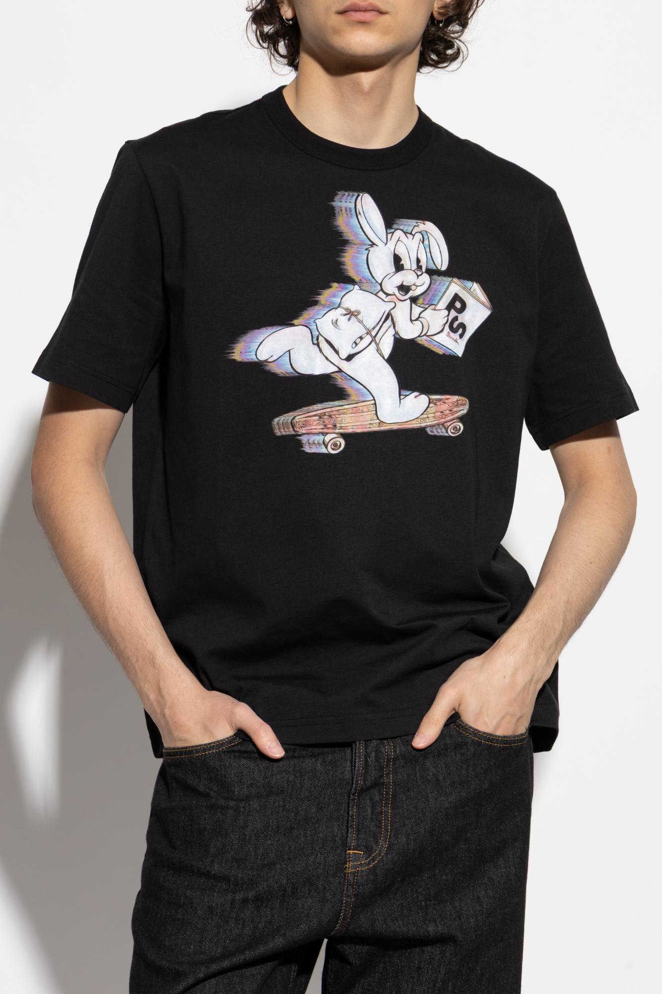 Ps By Paul Smith Ps Paul Smith T-shirt With Colorful Print In Black