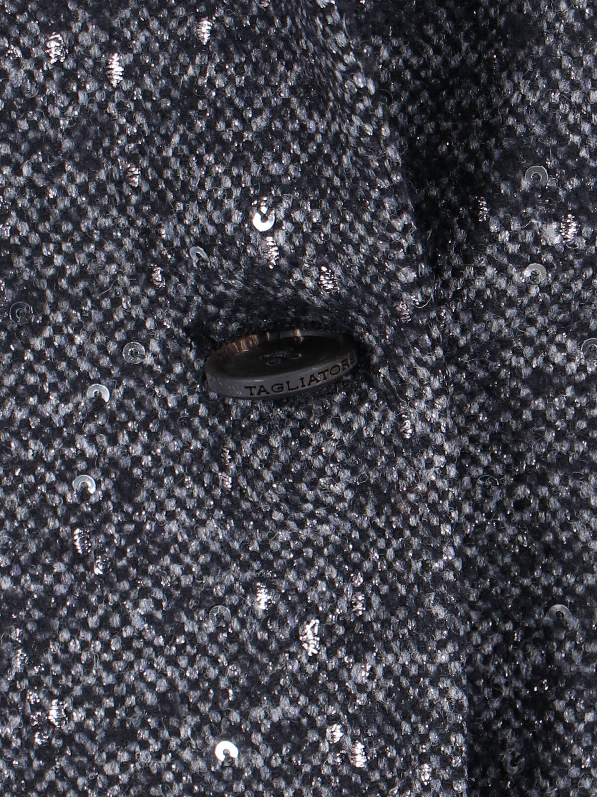 Tagliatore Sequin Embellished Long Sleeve Blazer In Gray