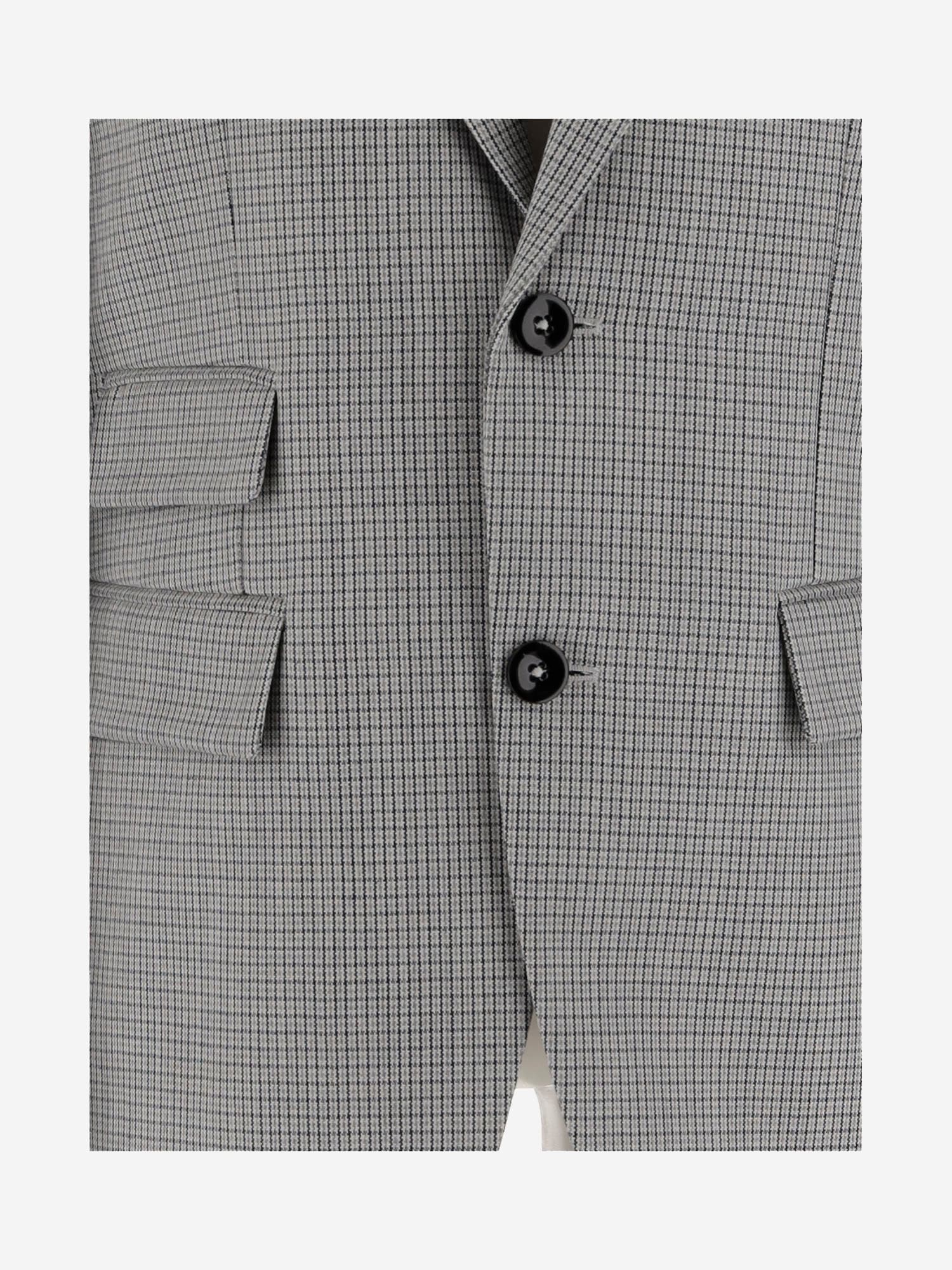 Shop Jil Sander Single-breasted Wool Jacket In Grey