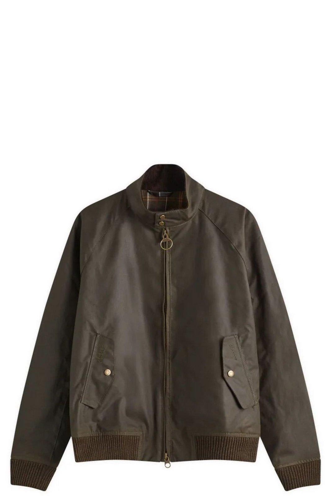 X Baracuta Zip-up Waxed Jacket