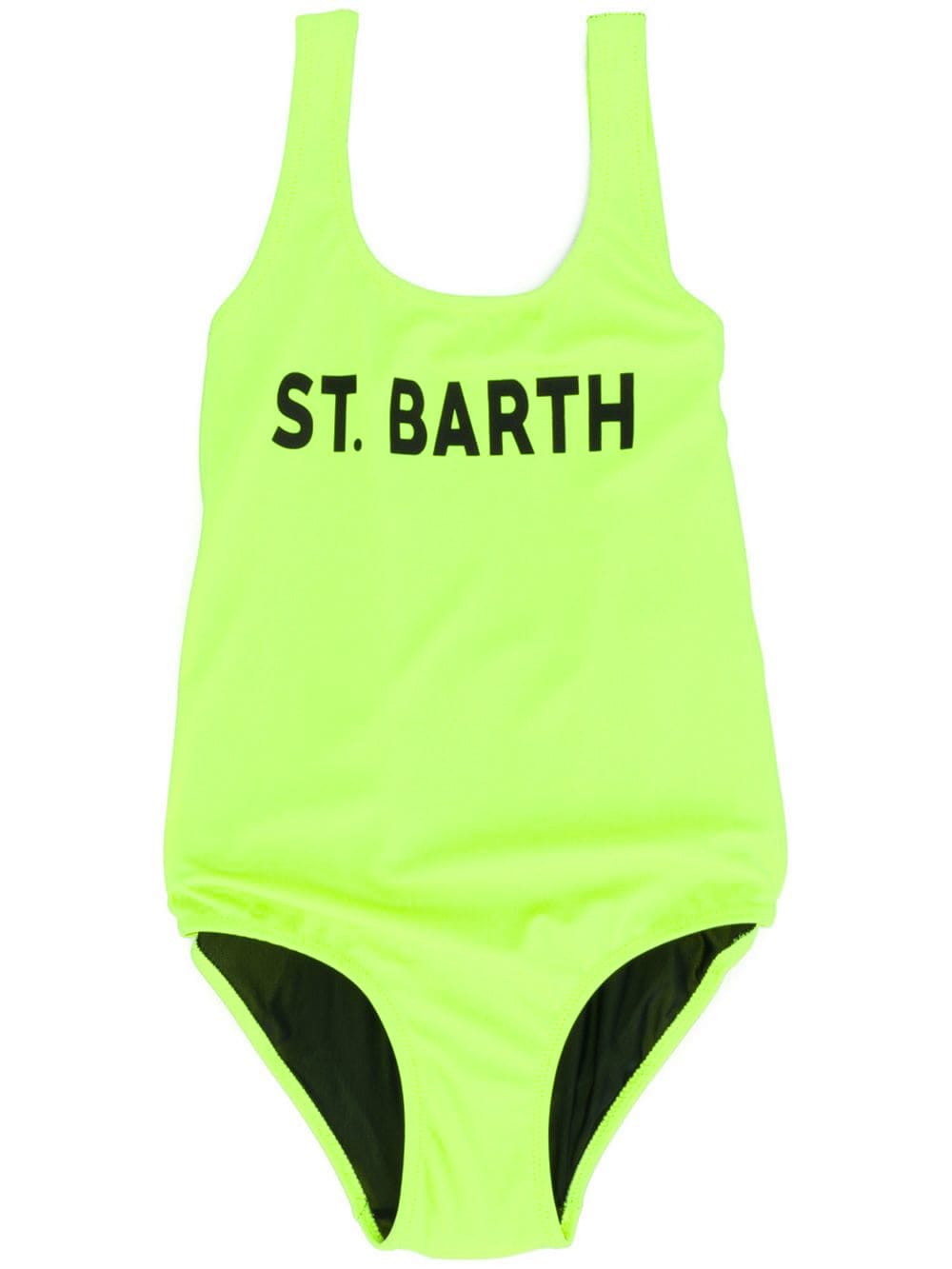 Mc2 Saint Barth Kids' St. Barth Print Yellow Fluo Girls One Piece ...