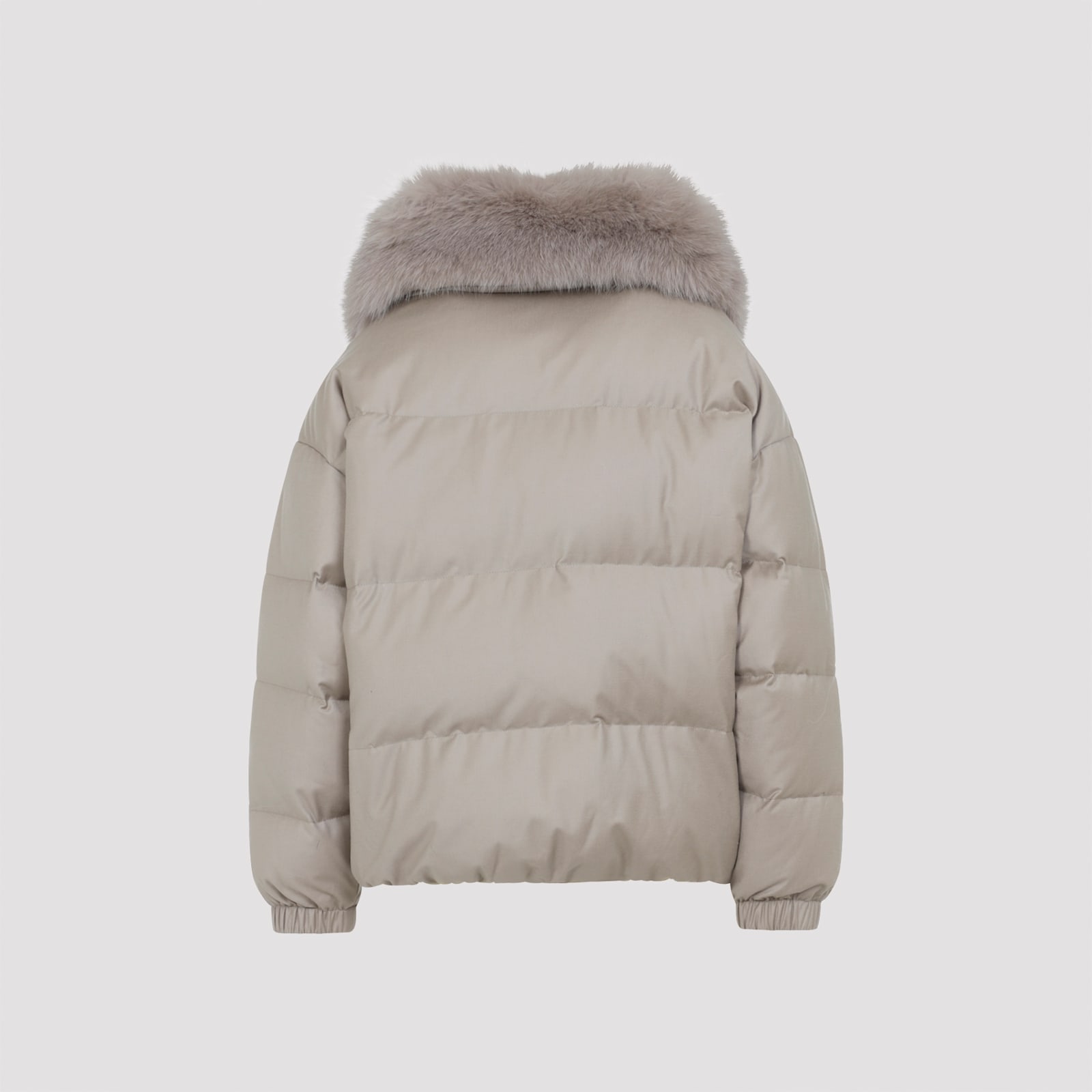 Yves Salomon Luxurious Puffer Jacket With Faux Fur Collar In Black