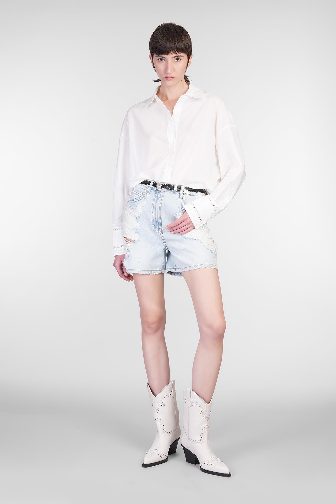 Shop Iro Imai Shirt In White Cotton