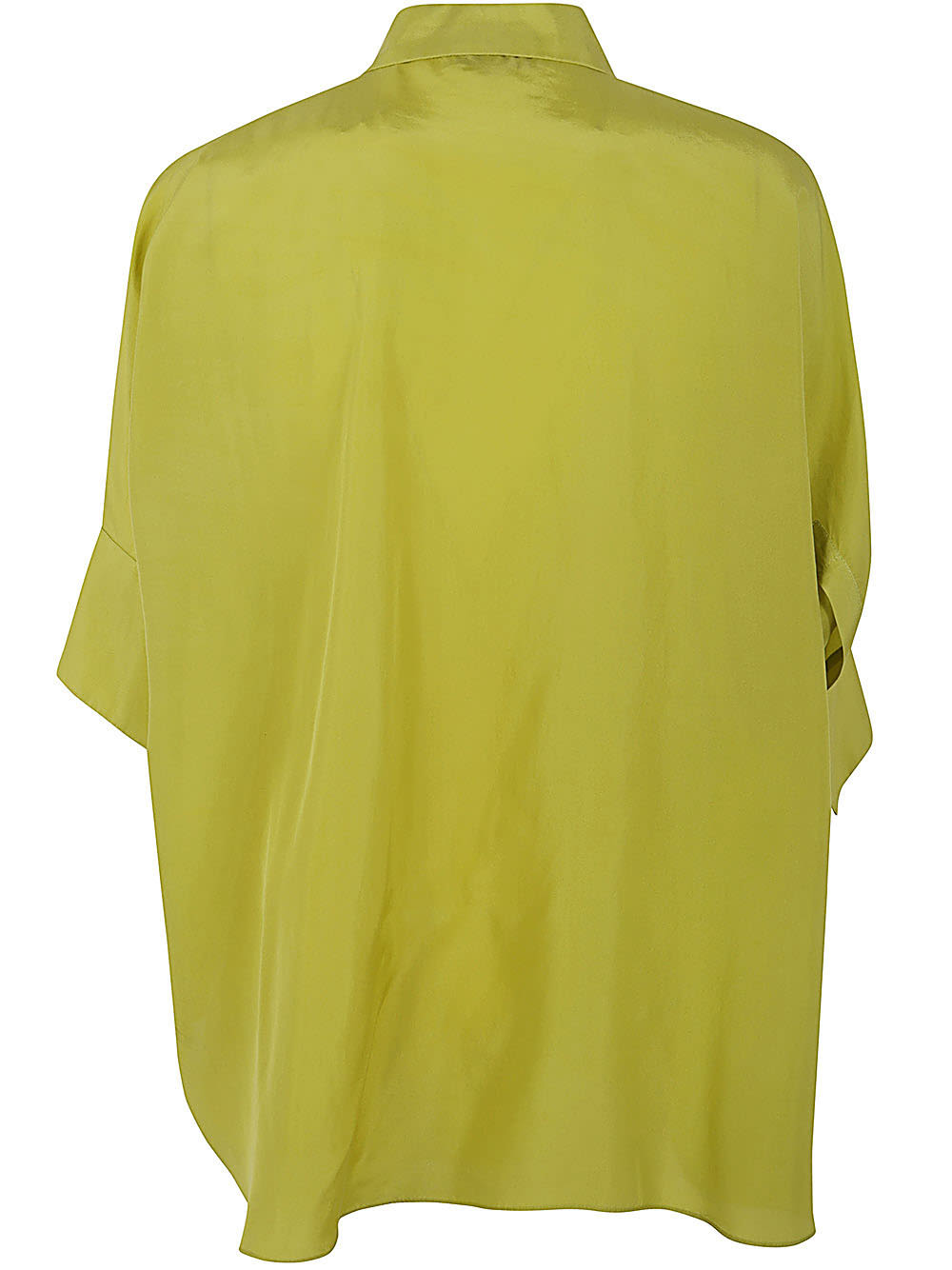 Shop Antonelli Bassano Short Sleeves Oversized Shirt In Lime