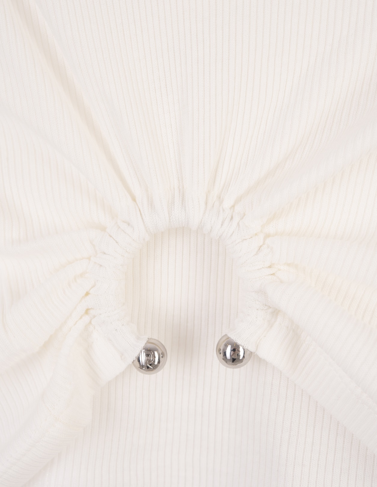 Shop Rabanne White Tank Top With Ring Detail