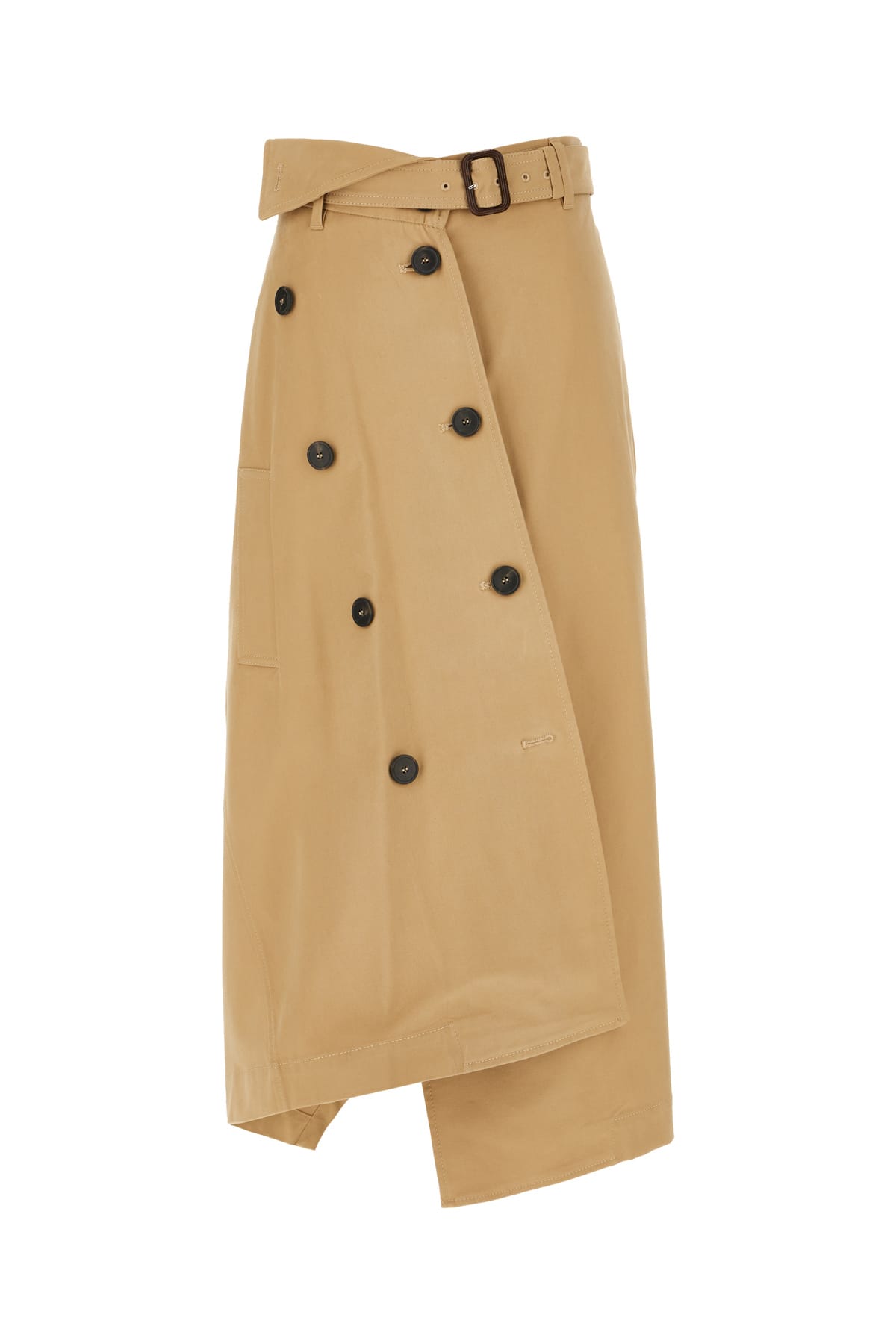 Shop Weekend Max Mara Beige Stretch Cotton Skirt