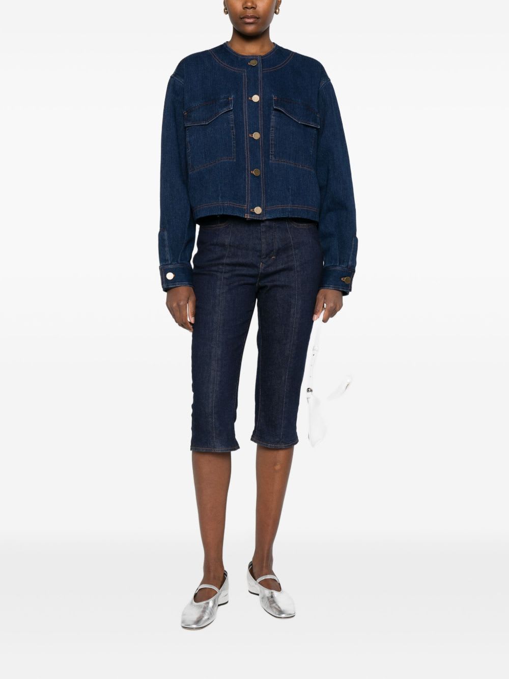 Forte Forte Cotton Denim Overshirt In Blue