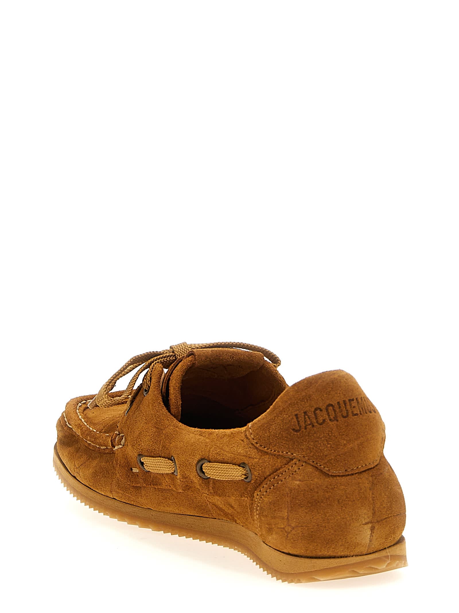 Jacquemus Les Batto Boat Shoe In Brown