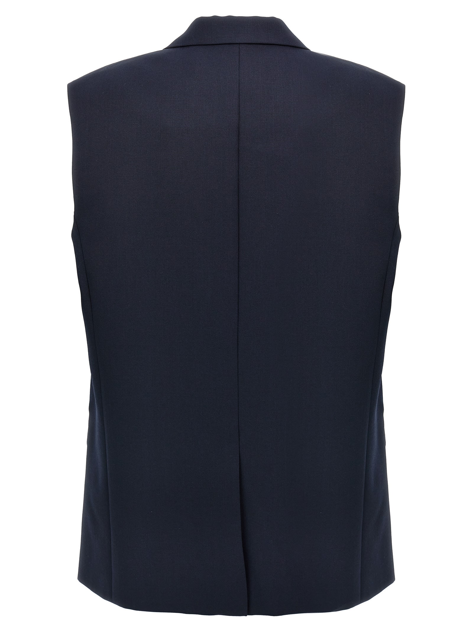 Theory Oversized Vest In Wool-blend In Blue