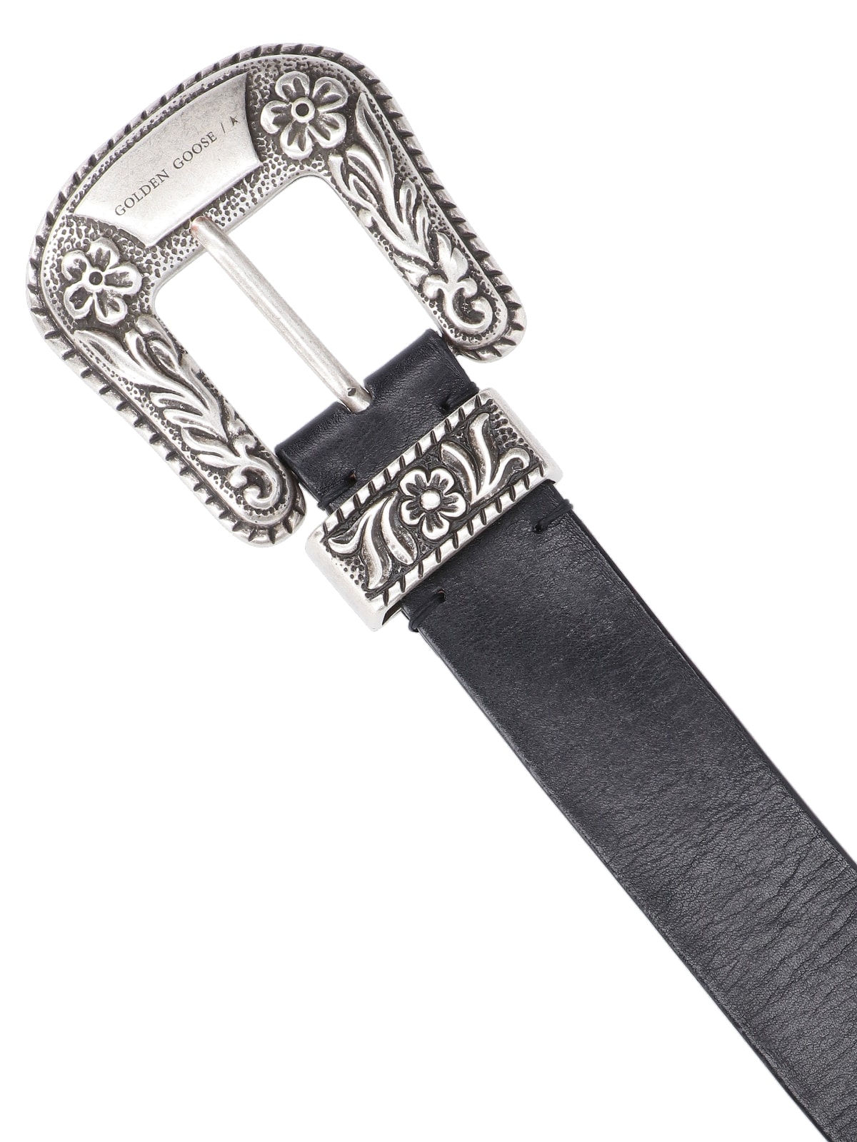 Shop Golden Goose Western Belt In Black