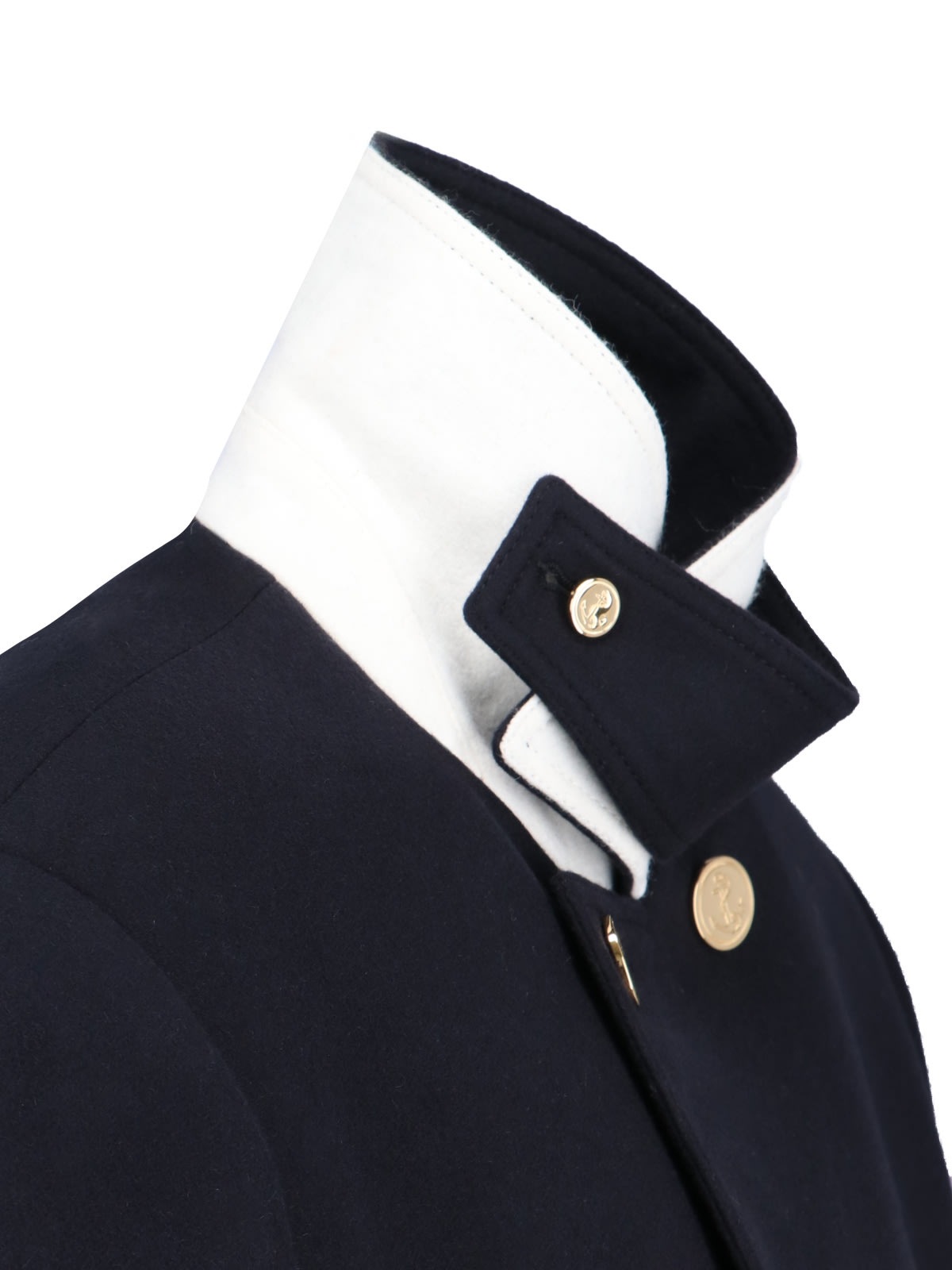 Shop Thom Browne Double-breasted Coat In Blue