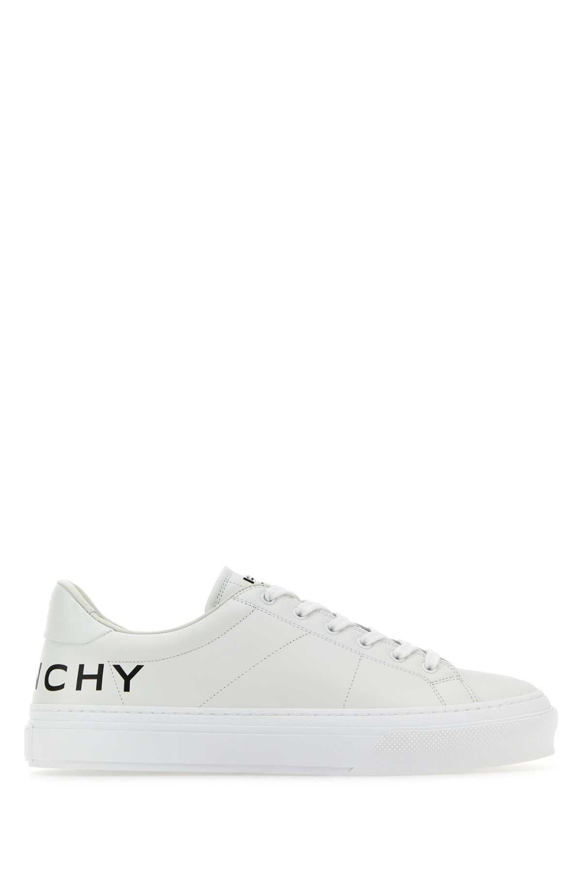 Shop Givenchy White Leather City Sport Sneakers