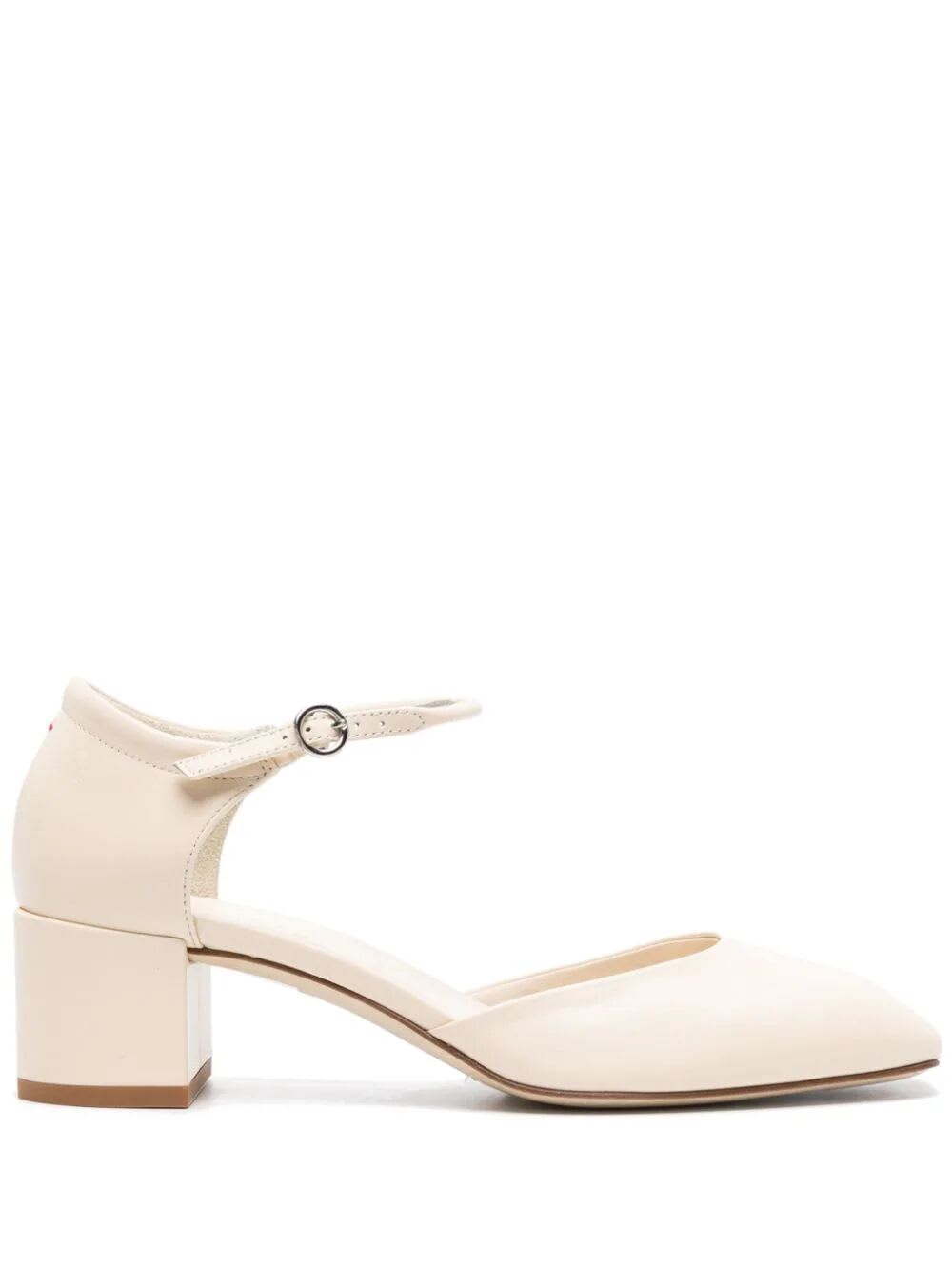 Shop Aeyde Magda Nappa Leather Creamy Shoes