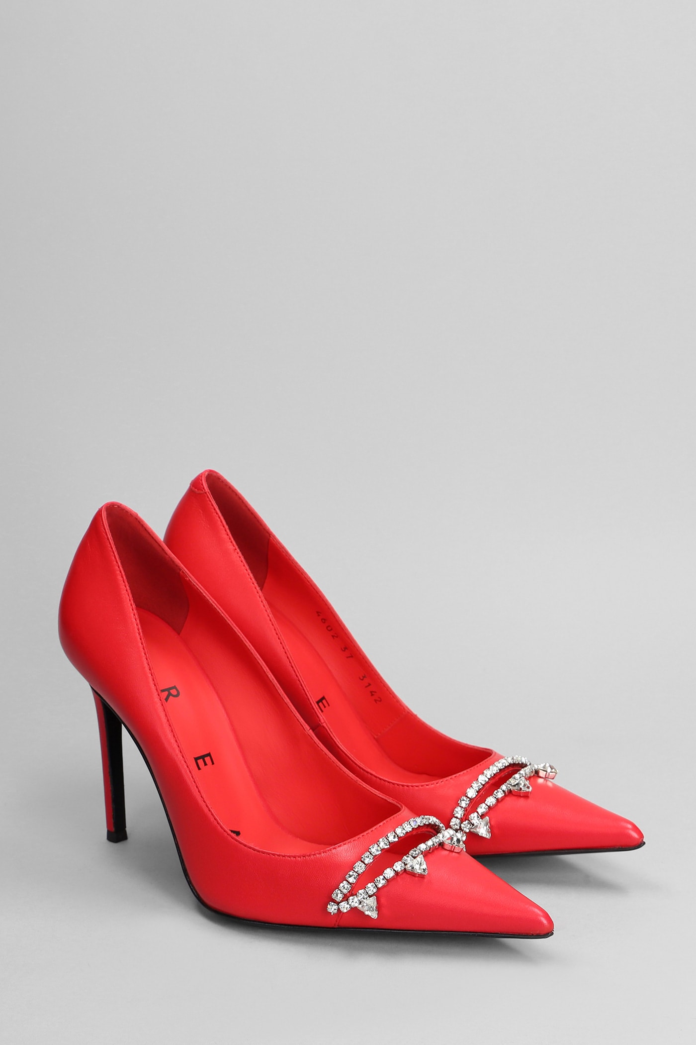 Shop Area Pumps In Red Leather