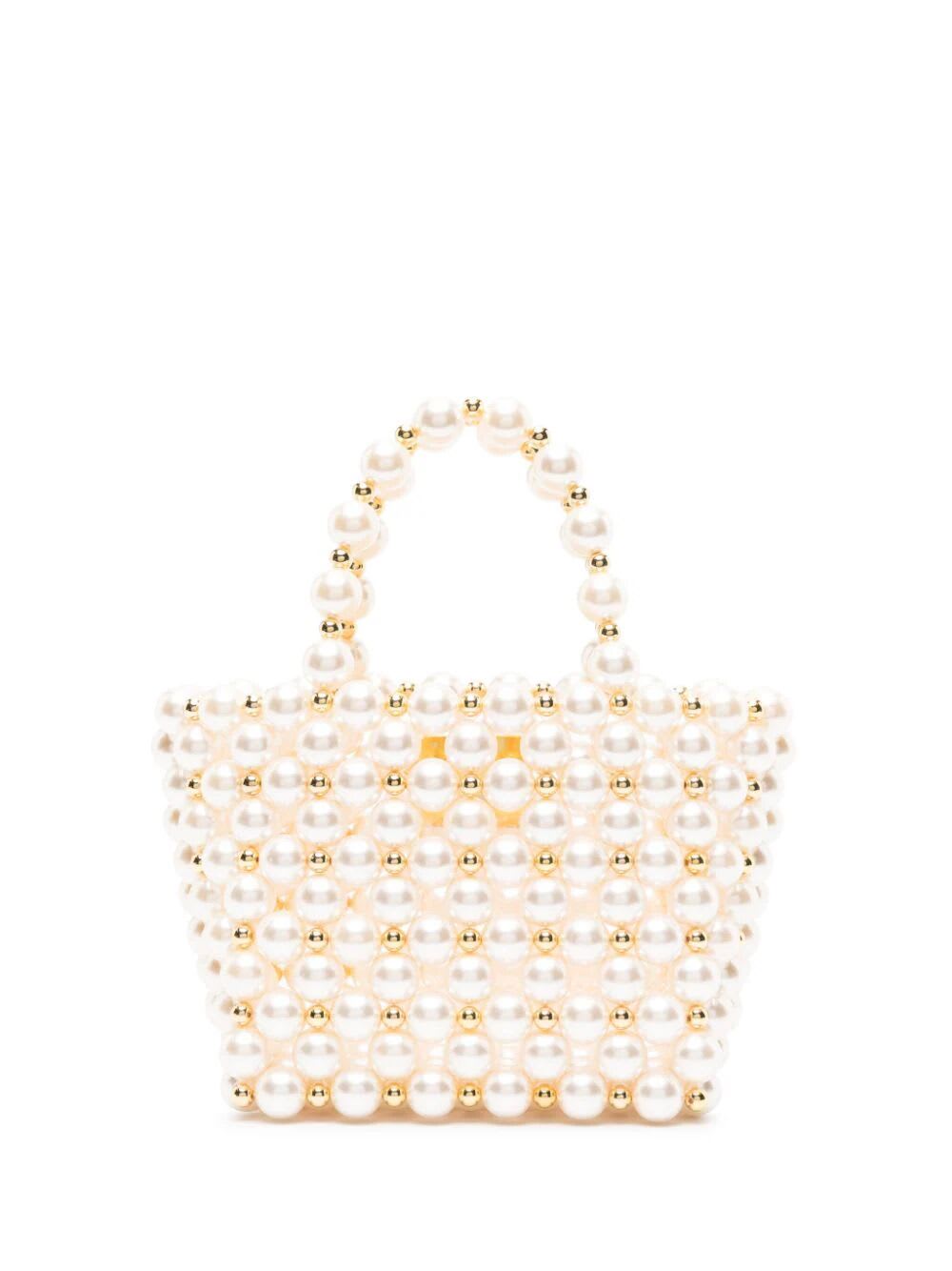 Shop Vanina Reveries Bag In Pearls