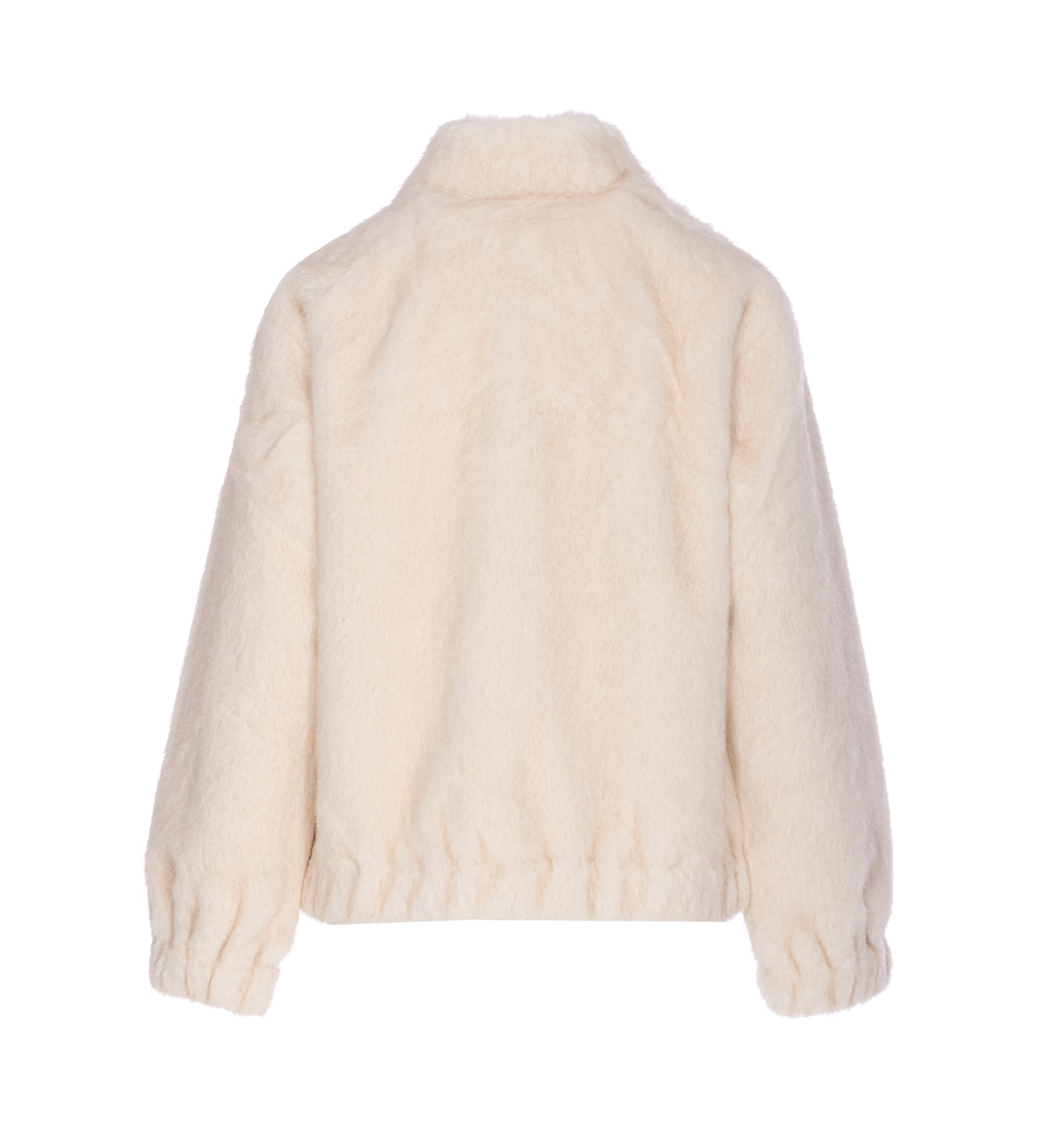 Michael Michael Kors Faux Fur Jacket In Neutral