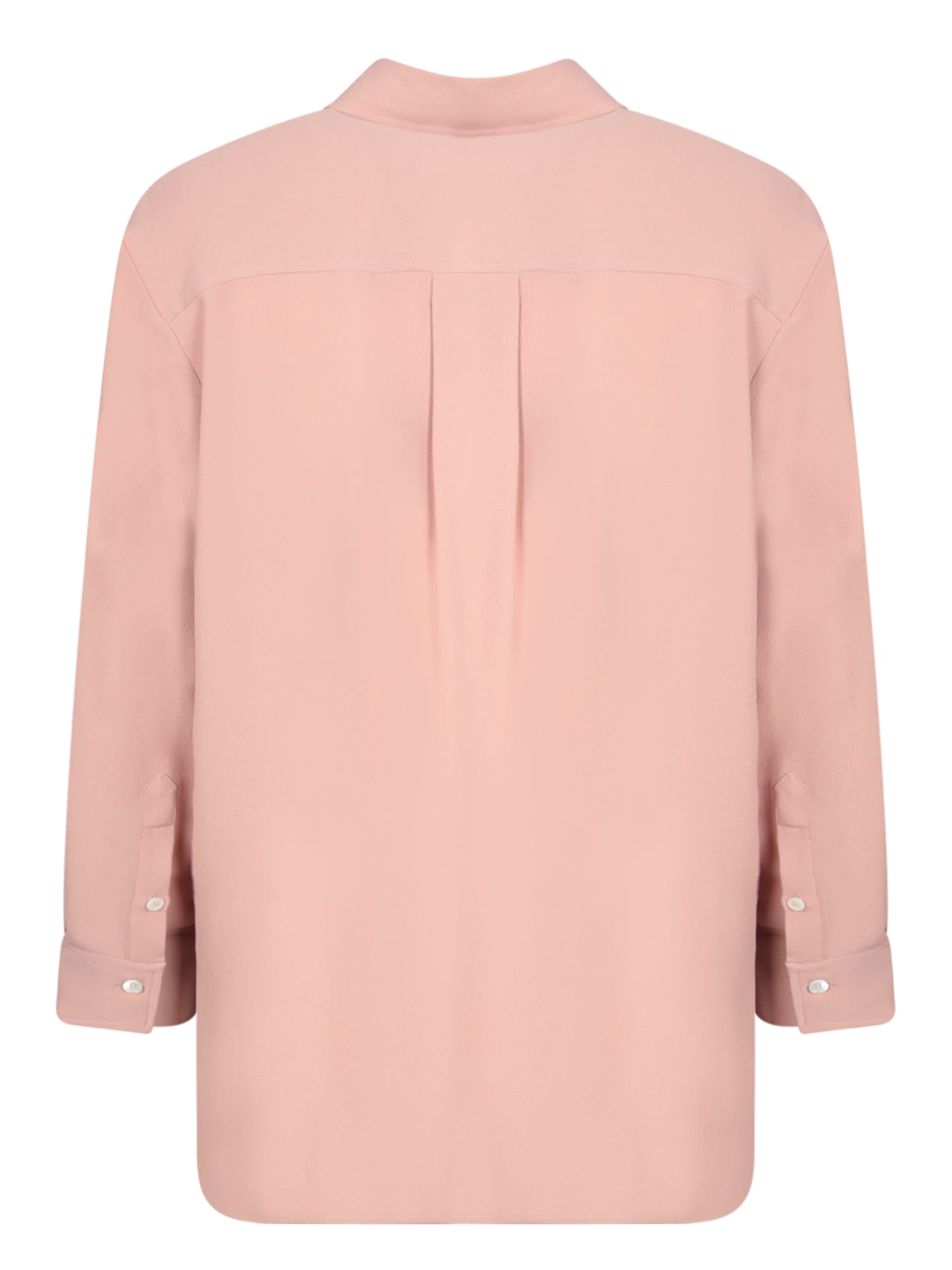 Shop Incotex Pink Silk Crepe Blouse