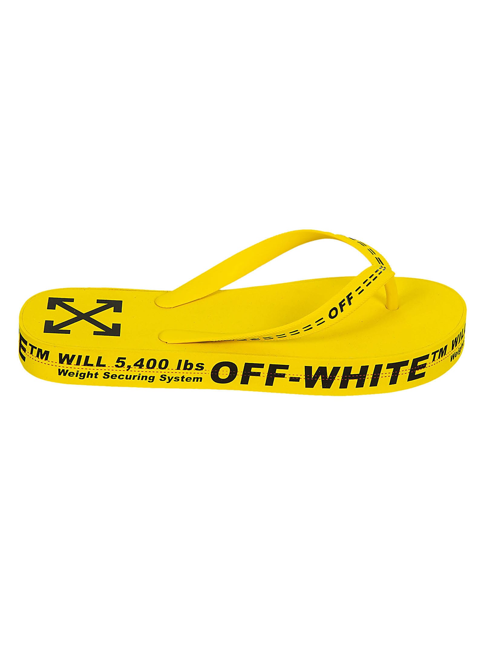 OFF-WHITE LOGO FLIP FLOPS,11245806