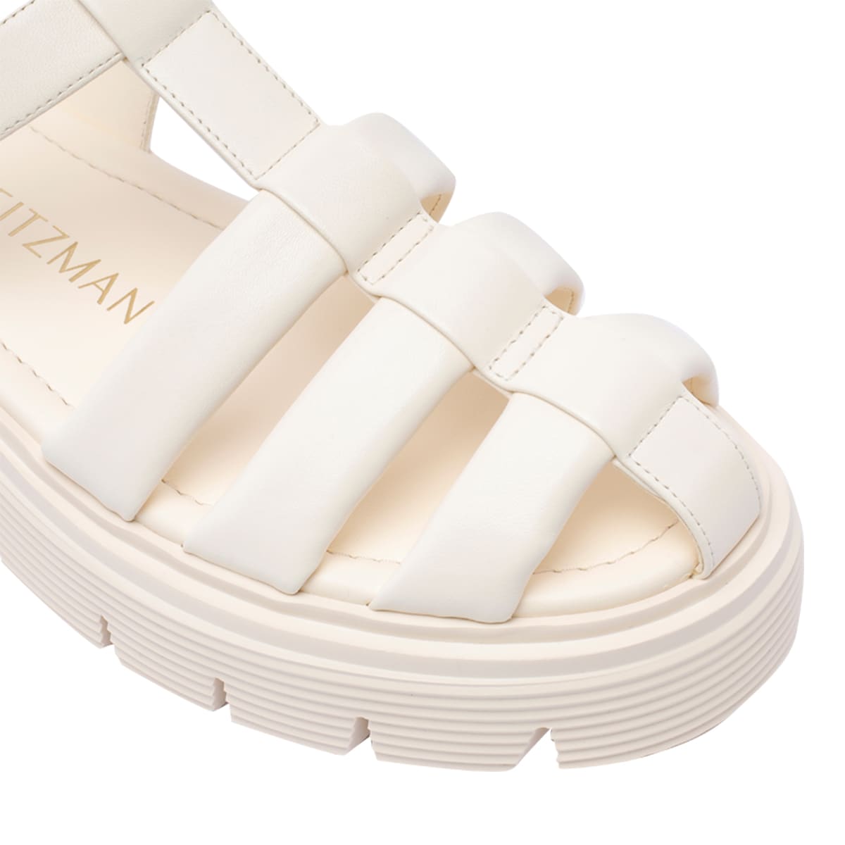 Shop Stuart Weitzman Nolita Fisherman Sandals In White