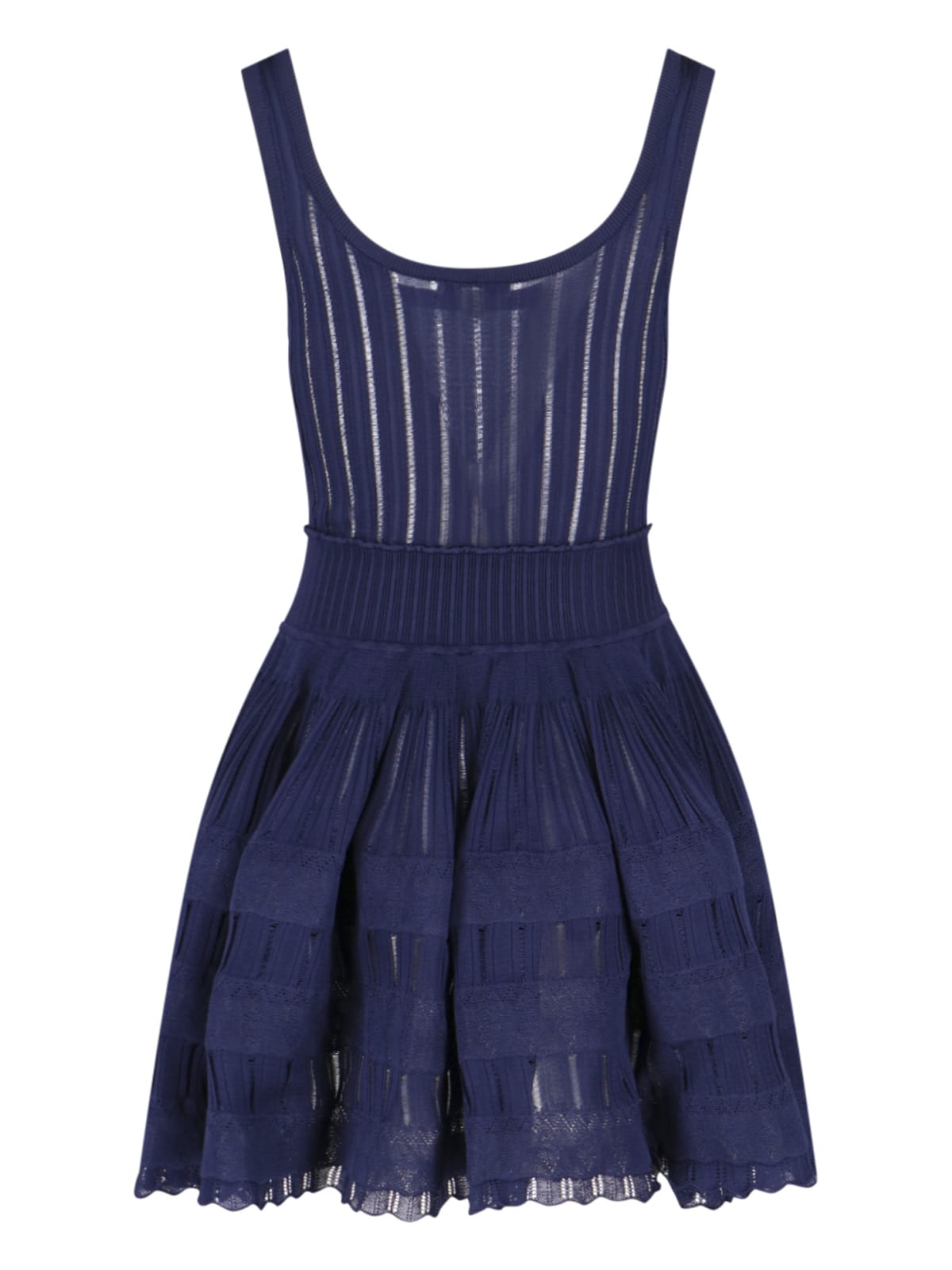 Shop Alaïa Crinoline Midi Dress In Blue