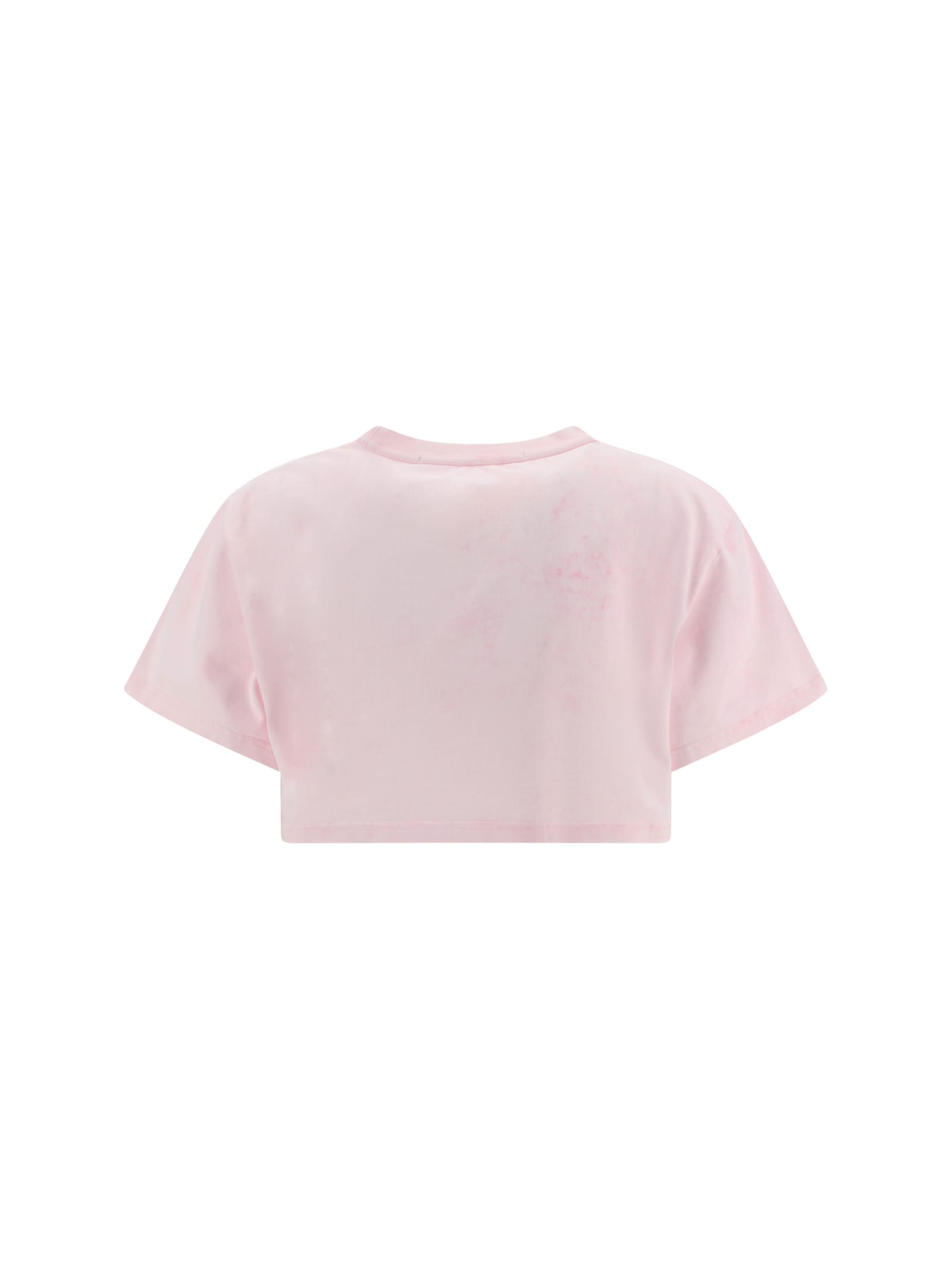 Shop Alexander Wang T-shirt In Lt Pink Bleach Out