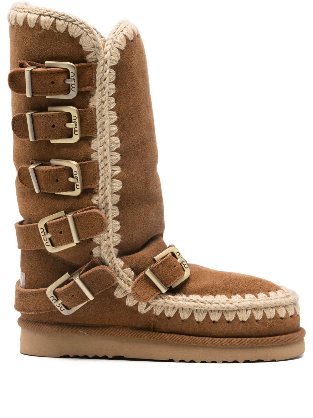Mou Eskimo 40 Buckle Straps Boots In Brown