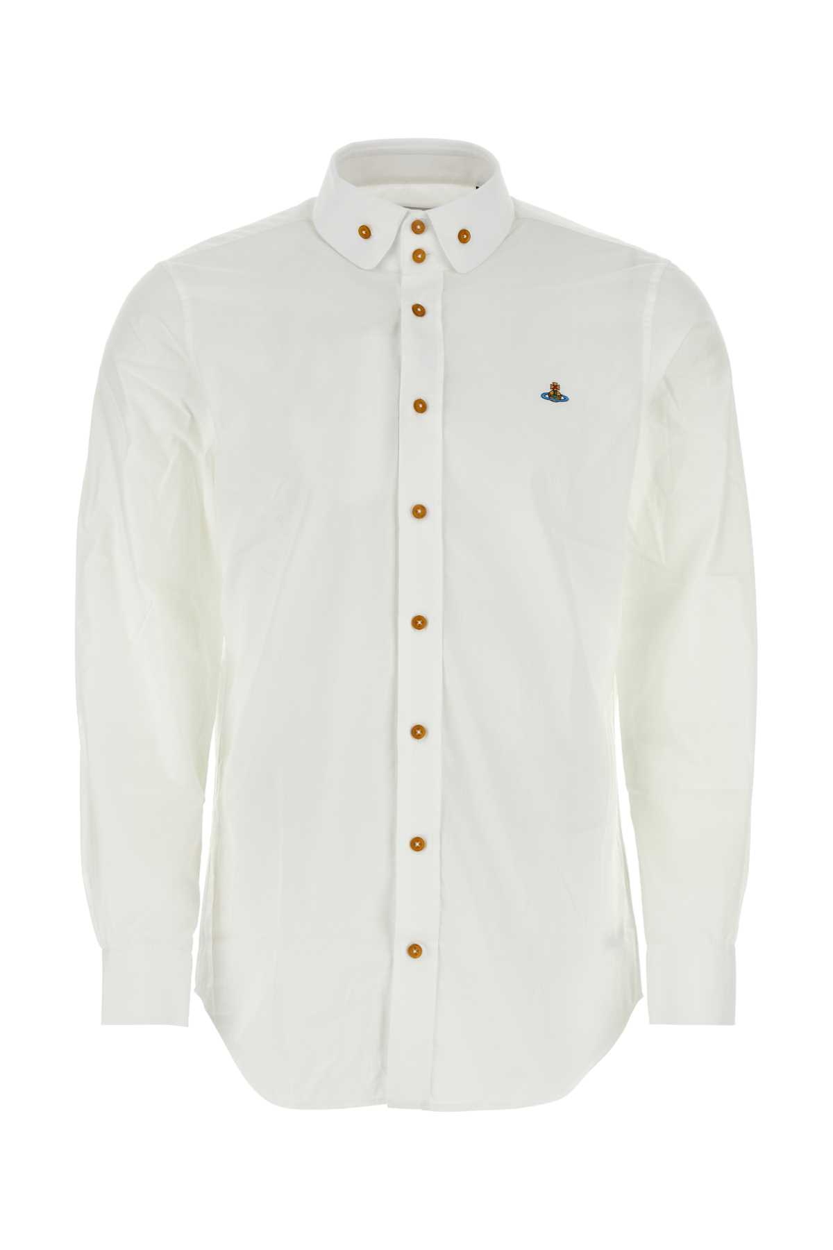 Shop Vivienne Westwood White Poplin Shirt