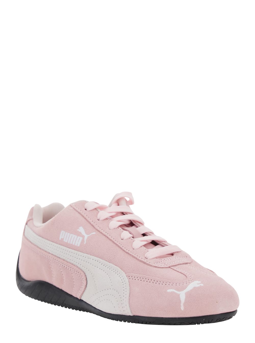 Puma Speedcat Pink Sneakers With Logo Print On The Side And Logo Lettering On The Side In Suede Unisex In Pink