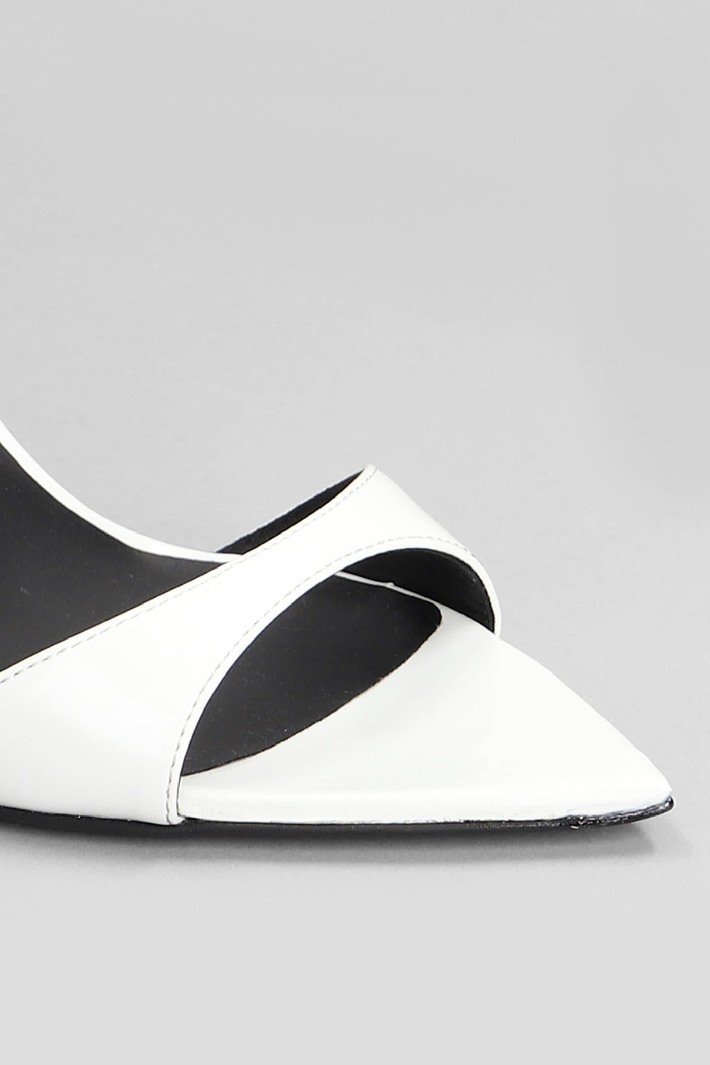 Shop Giuseppe Zanotti Intrigo Strap Sandals In White Patent Leather