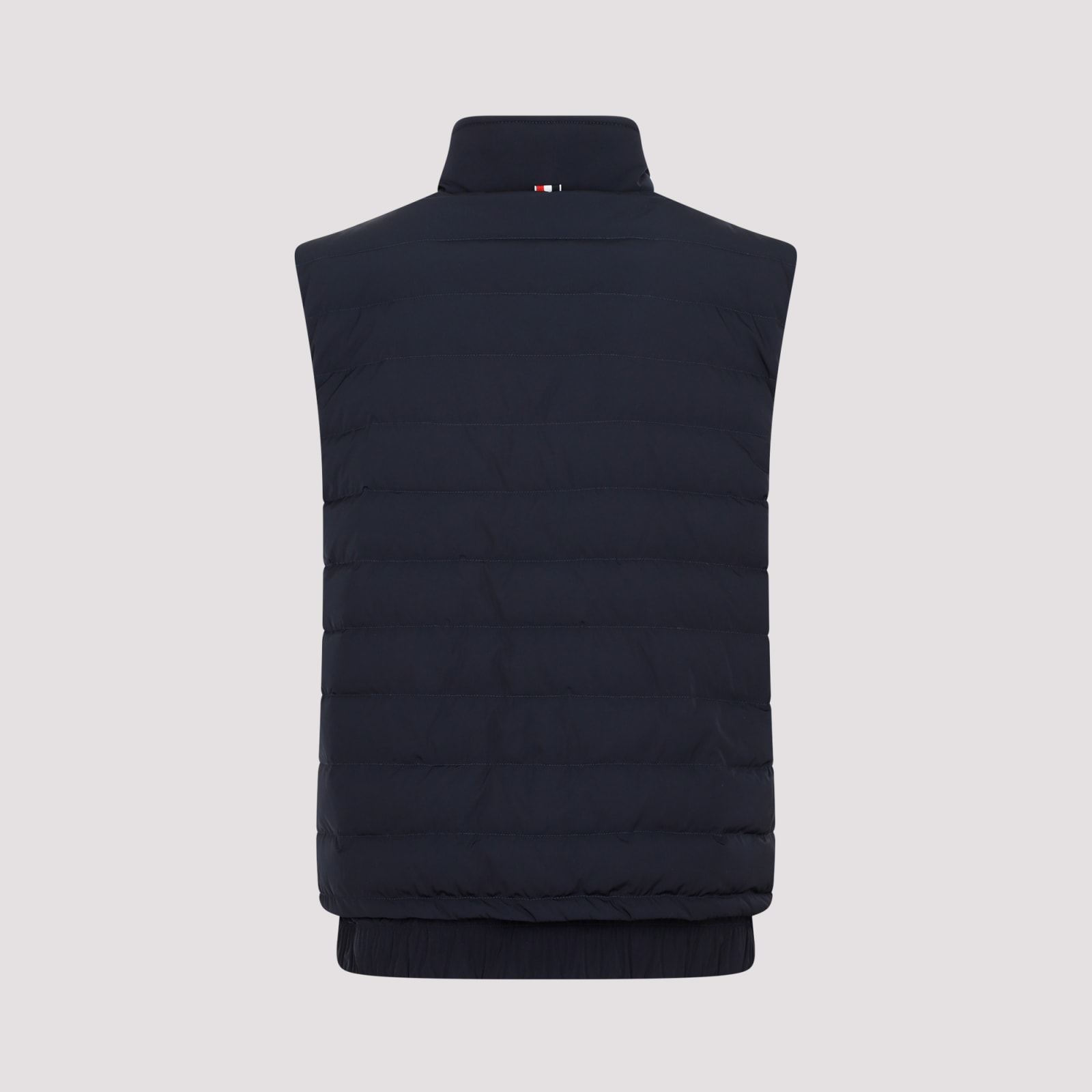 Shop Thom Browne Down Filled Ski Vest In Navy